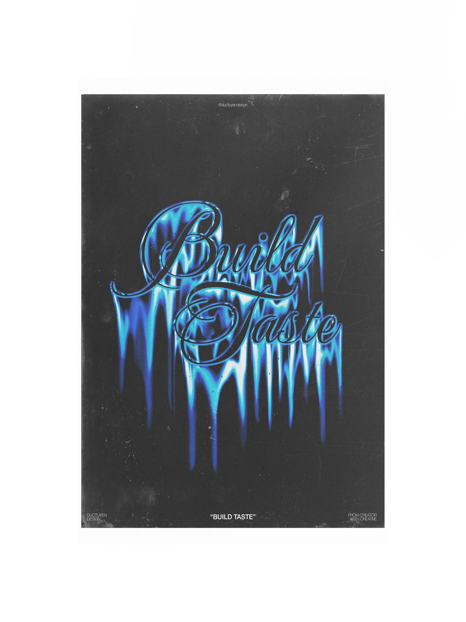 "BUILD TASTE" Typography Print Poster (Unframe) product image (6)