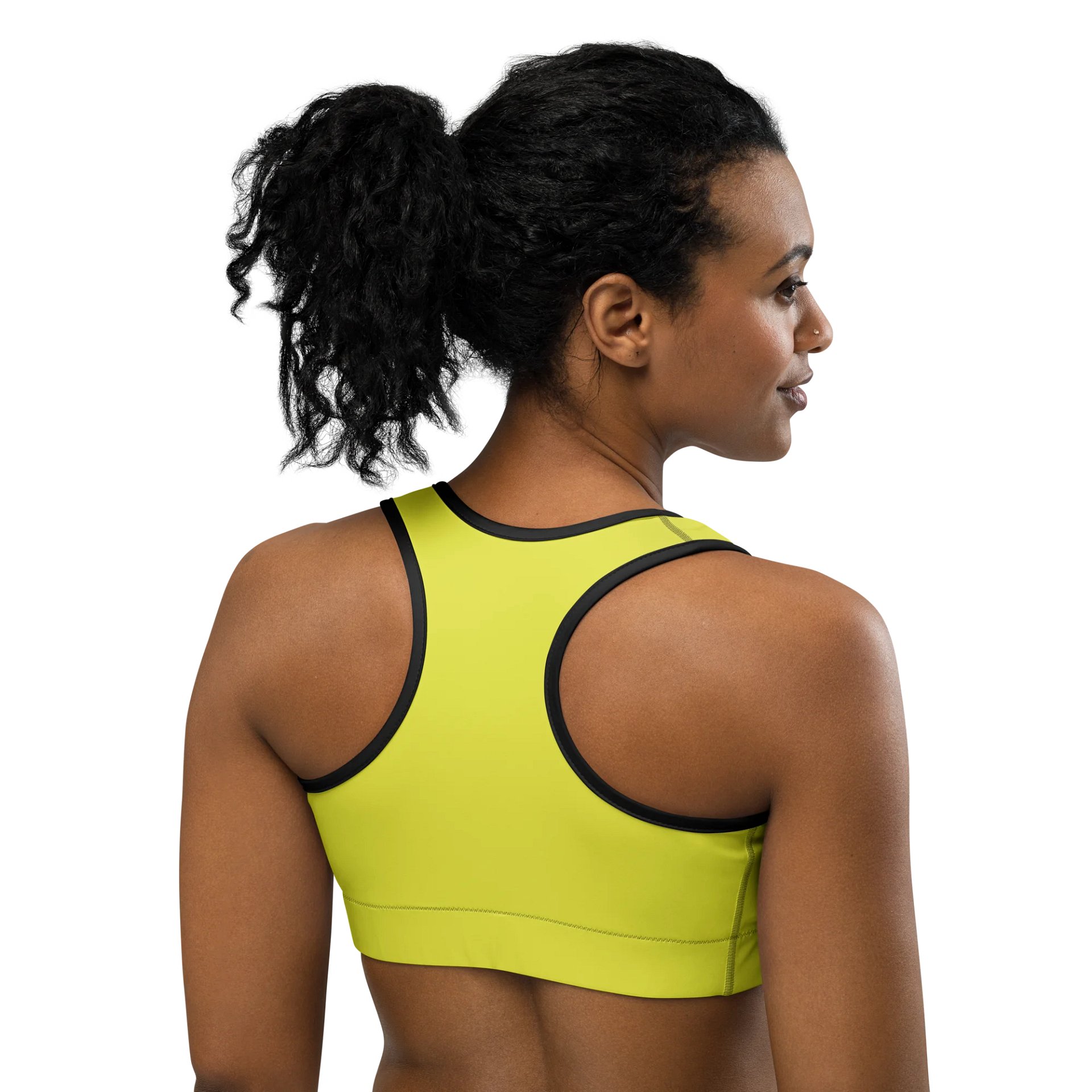 Synthsquatch Fitness Sports Bra (Neon Yellow) product image (4)