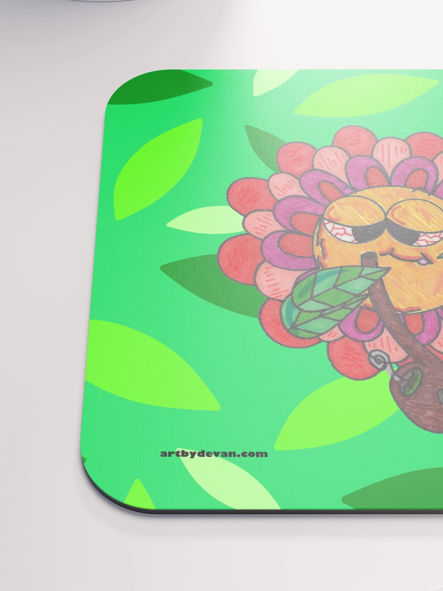 Red Stoner Flower Mousepad product image (6)