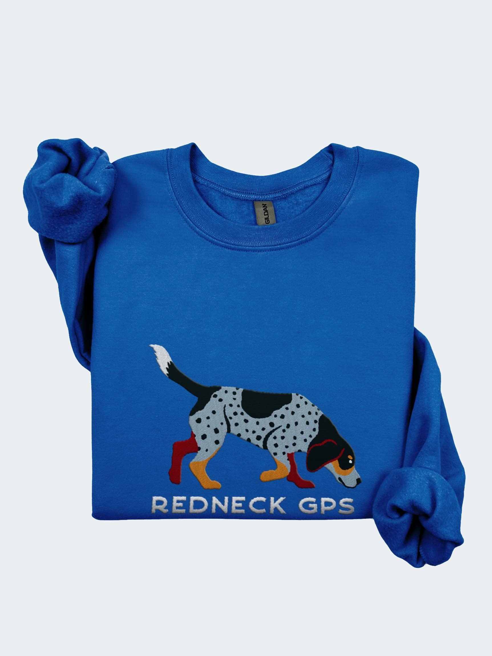 Redneck GPS Sweatshirt (Embroidered) of a Beagle(Bluetick) product image (2)