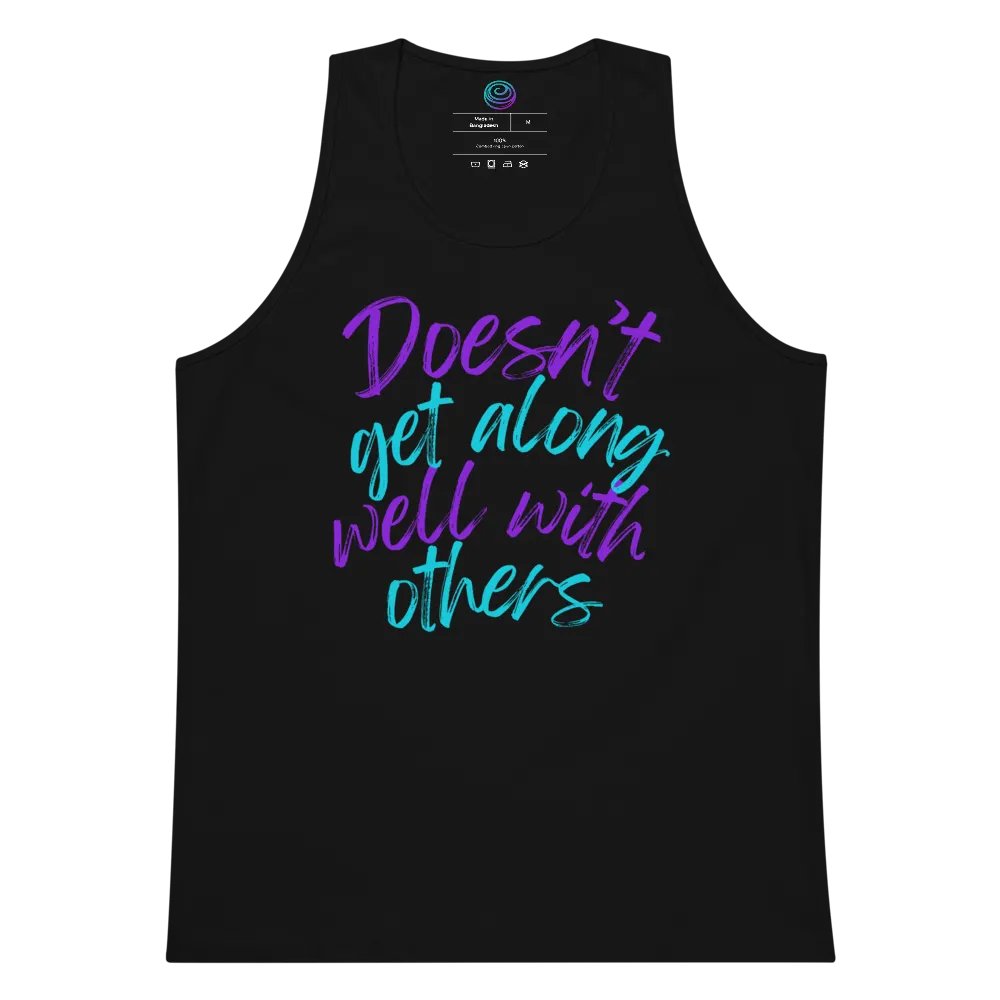 Cinnaschick Doesn't Get Along Men's Tank product image (23)