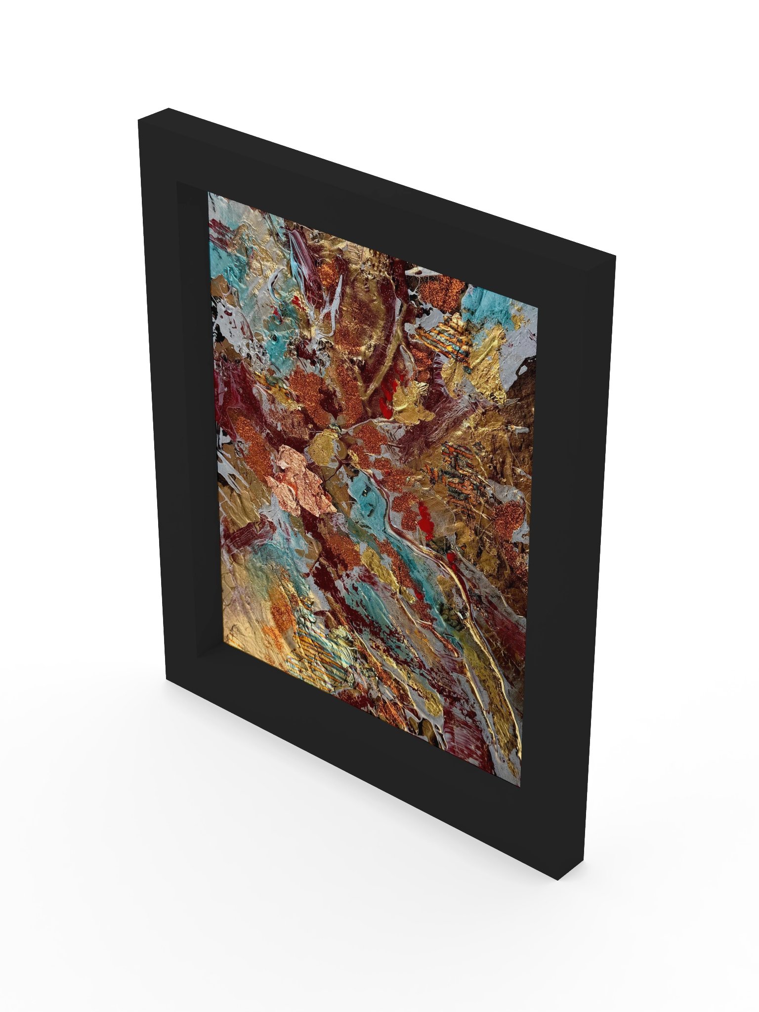 Abstract Metallic Swirl Framed Matte Poster product image (16)