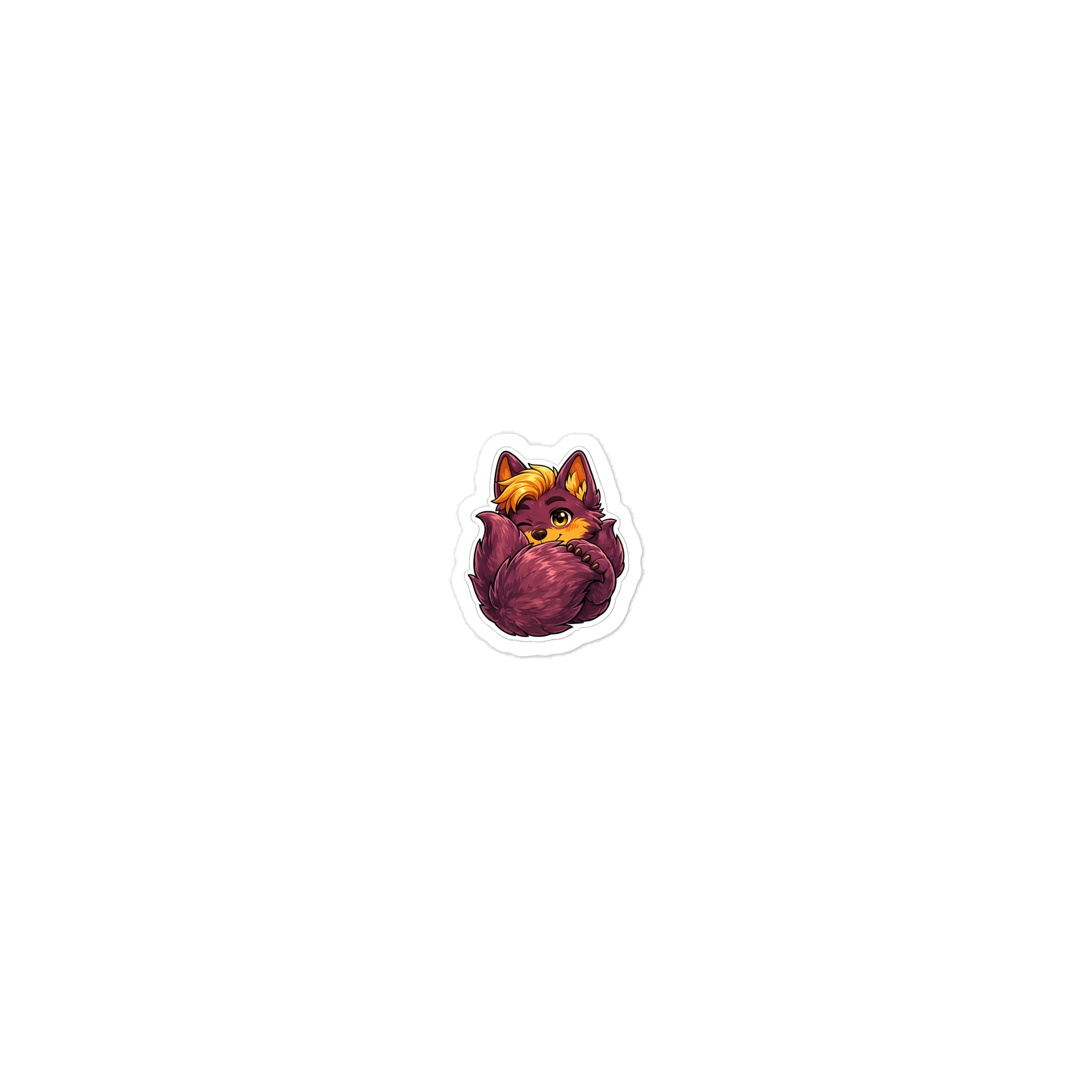 Shy Kitsune Sticker product image (1)