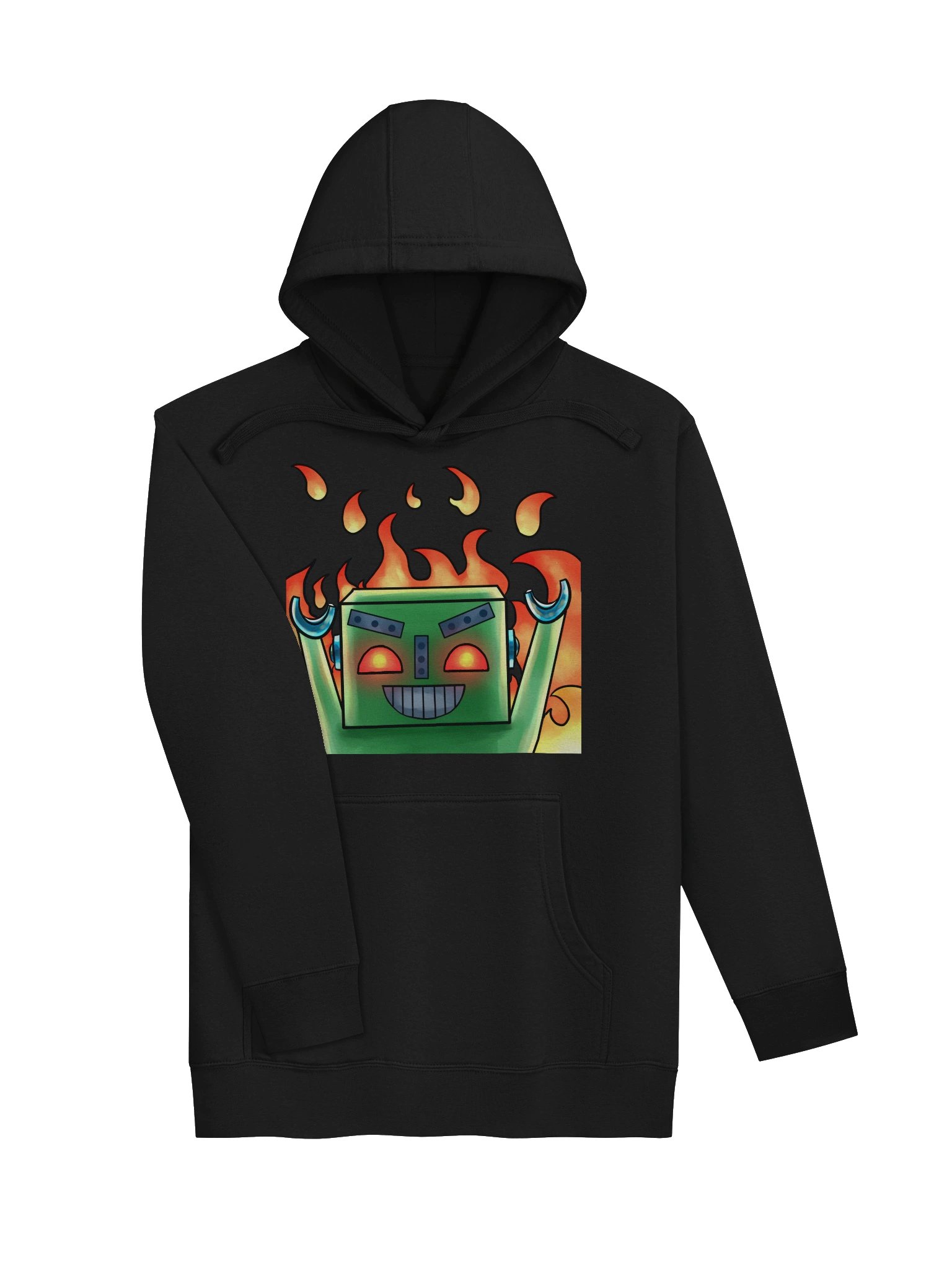 Fiery Robot Chaos Unisex Hoodie (MACH 2 Evil) product image (3)