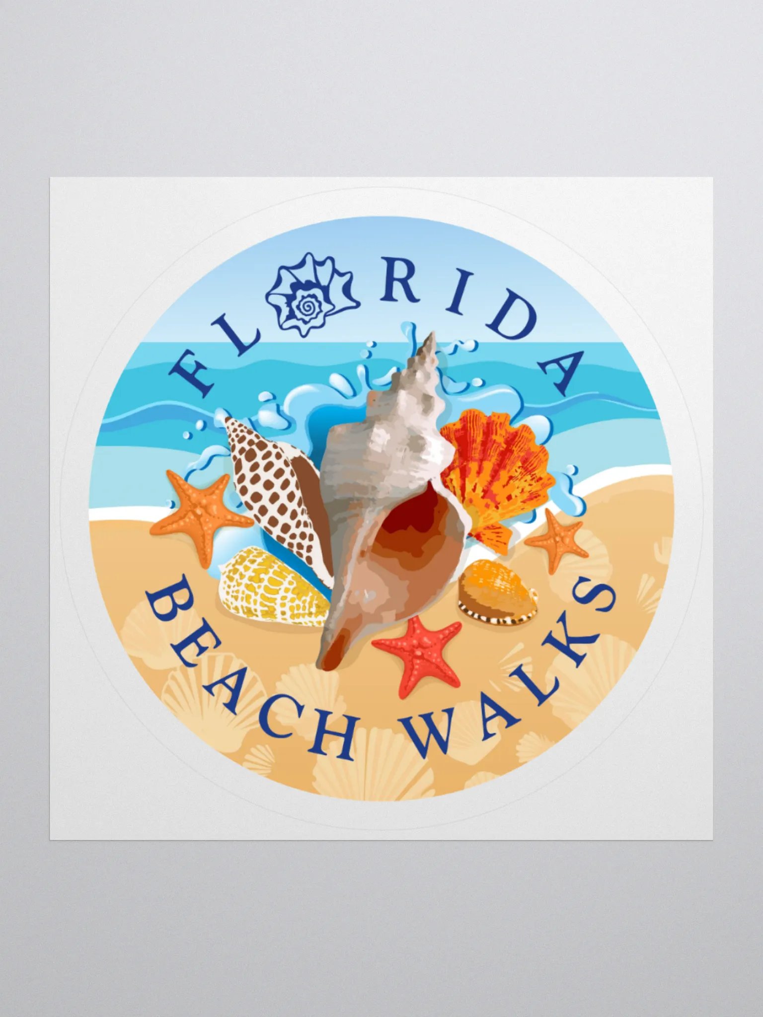 3" Sticker, Florida Beach Walks "Shells" product image (1)