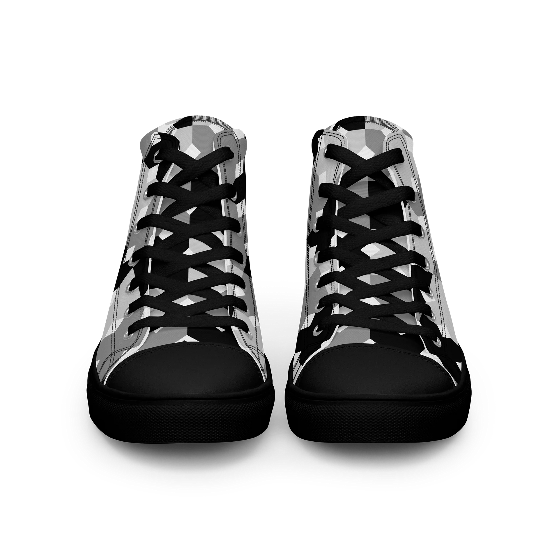 Gray Diamond Geometric High Tops product image (3)