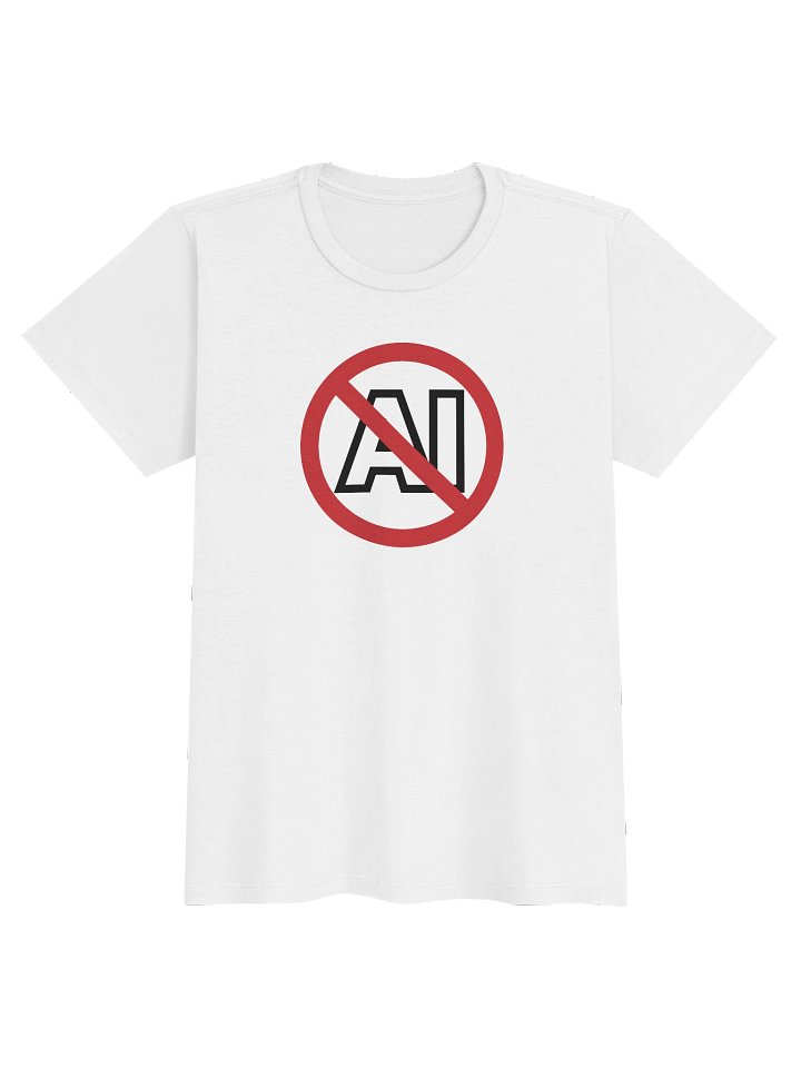 Women's "No AI" White T-Shirt product image (1)