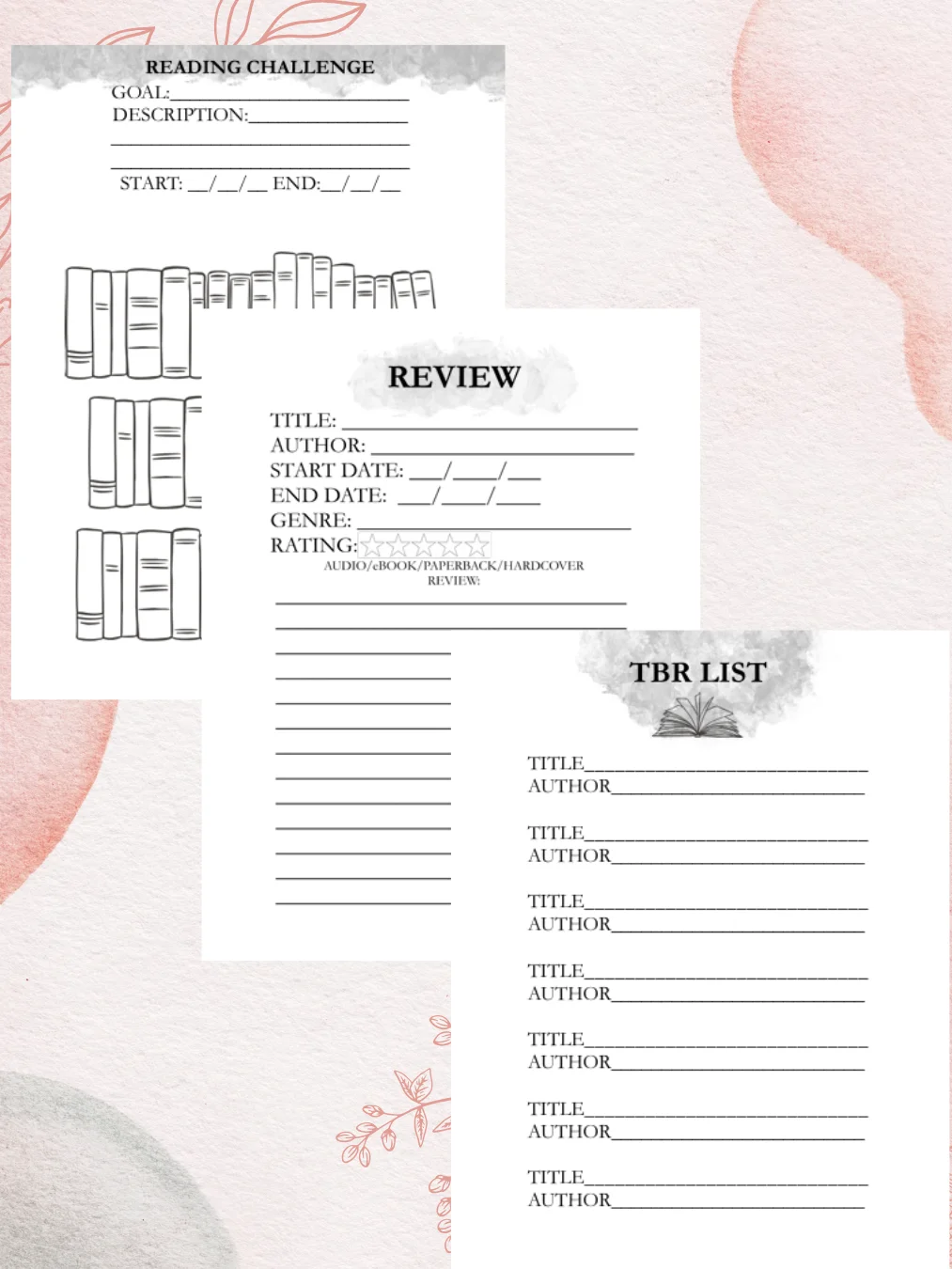 PDF Download: Reading Tracker Pages product image (2)