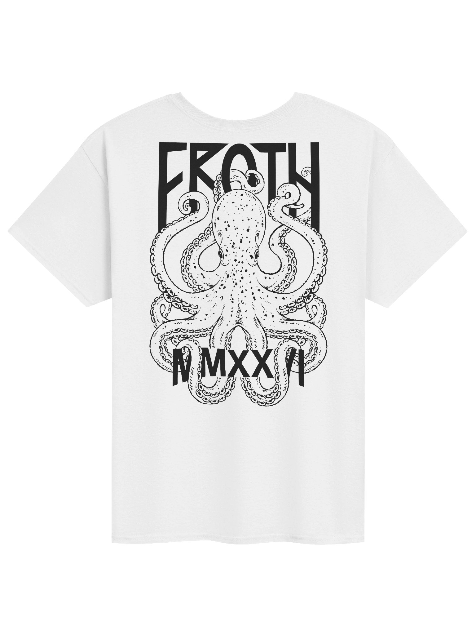 FROTH Octopus Tee - White / Black product image (1)