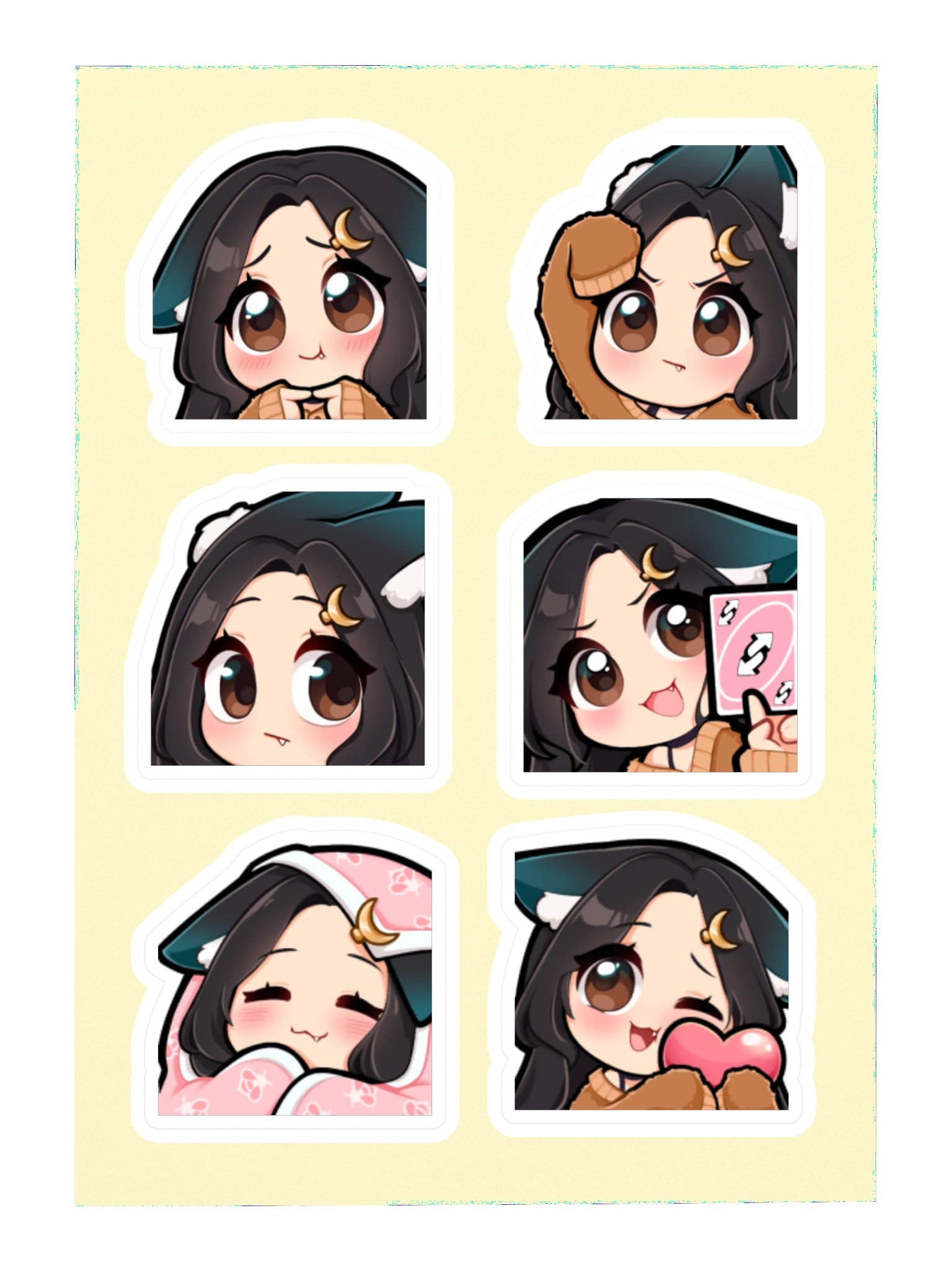 oc emote sticker sheet product image (3)