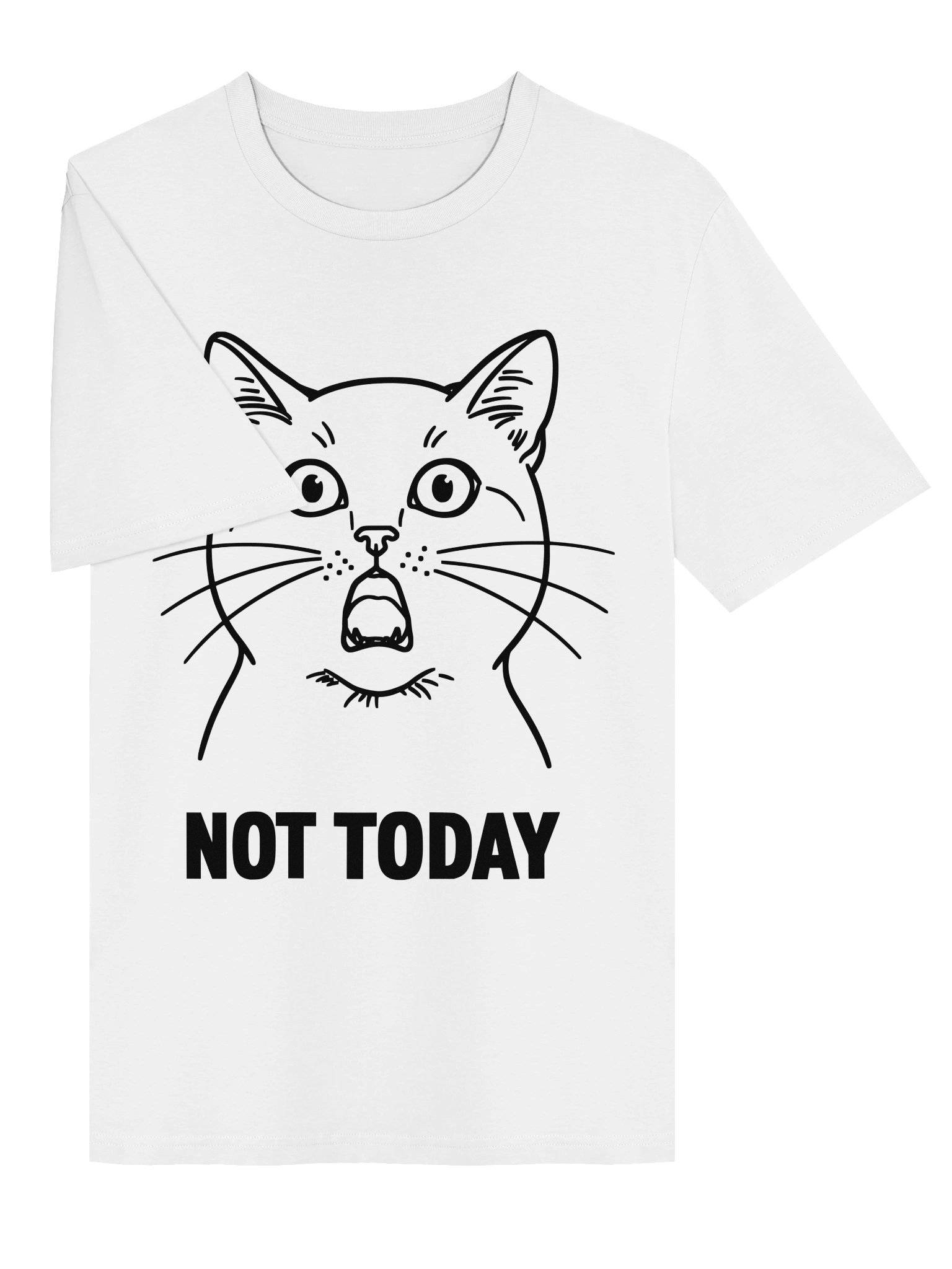 Black Cat Not Today – Light Colors | Stanley/Stella Unisex Organic T-Shirt product image (6)