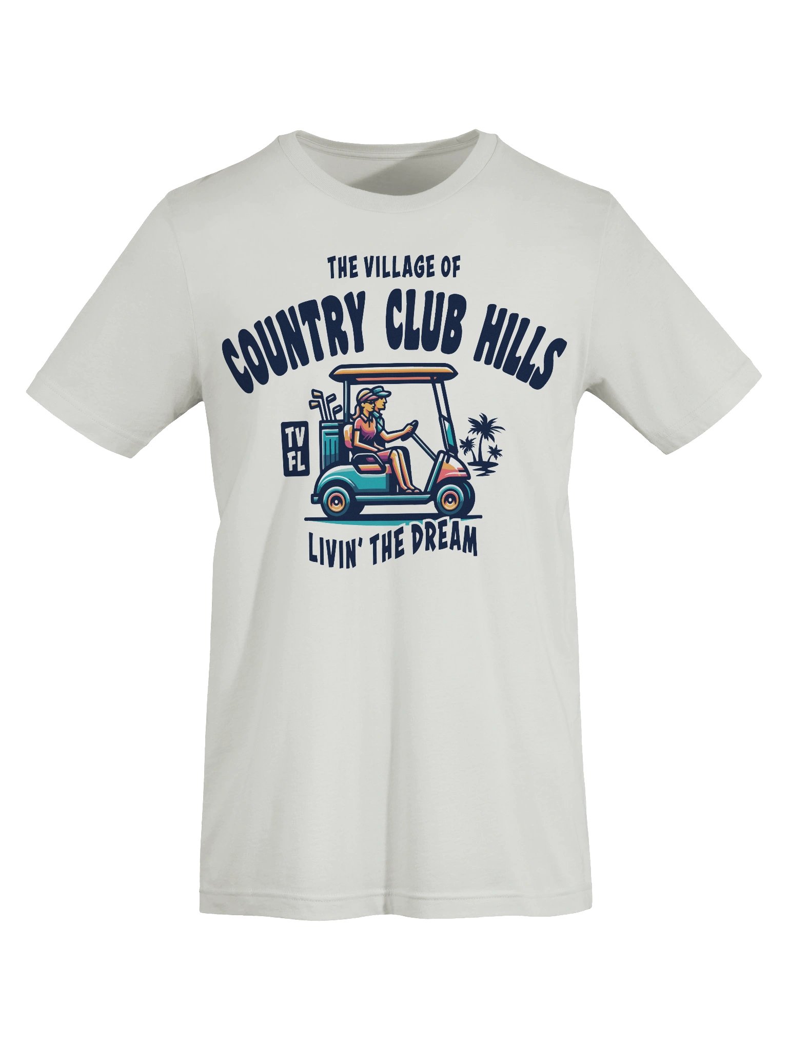 The Village of Country Club Hills TV FL Golf Cart Design T-Shirt product image (58)