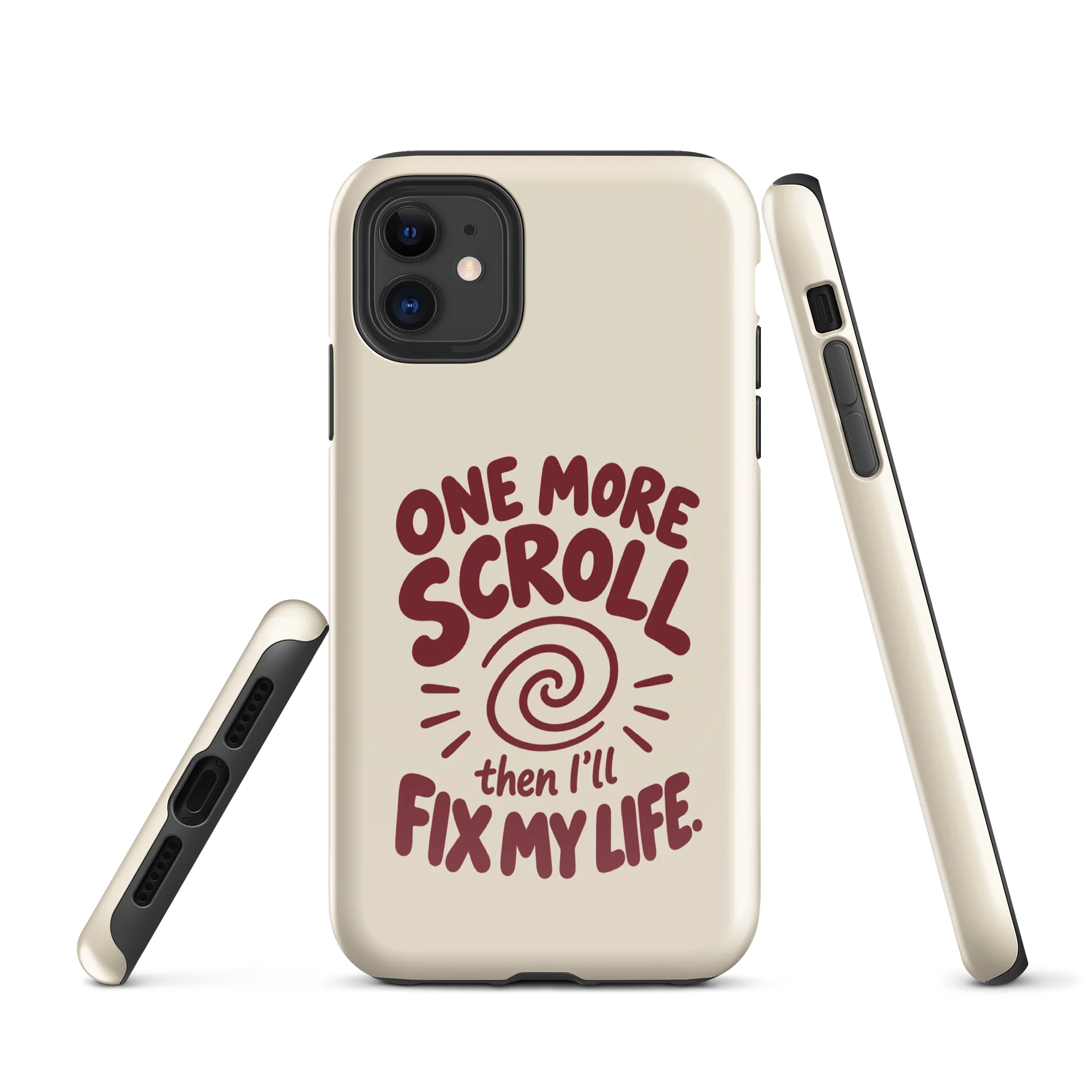 One More Scroll iPhone Case - Cream product image (1)