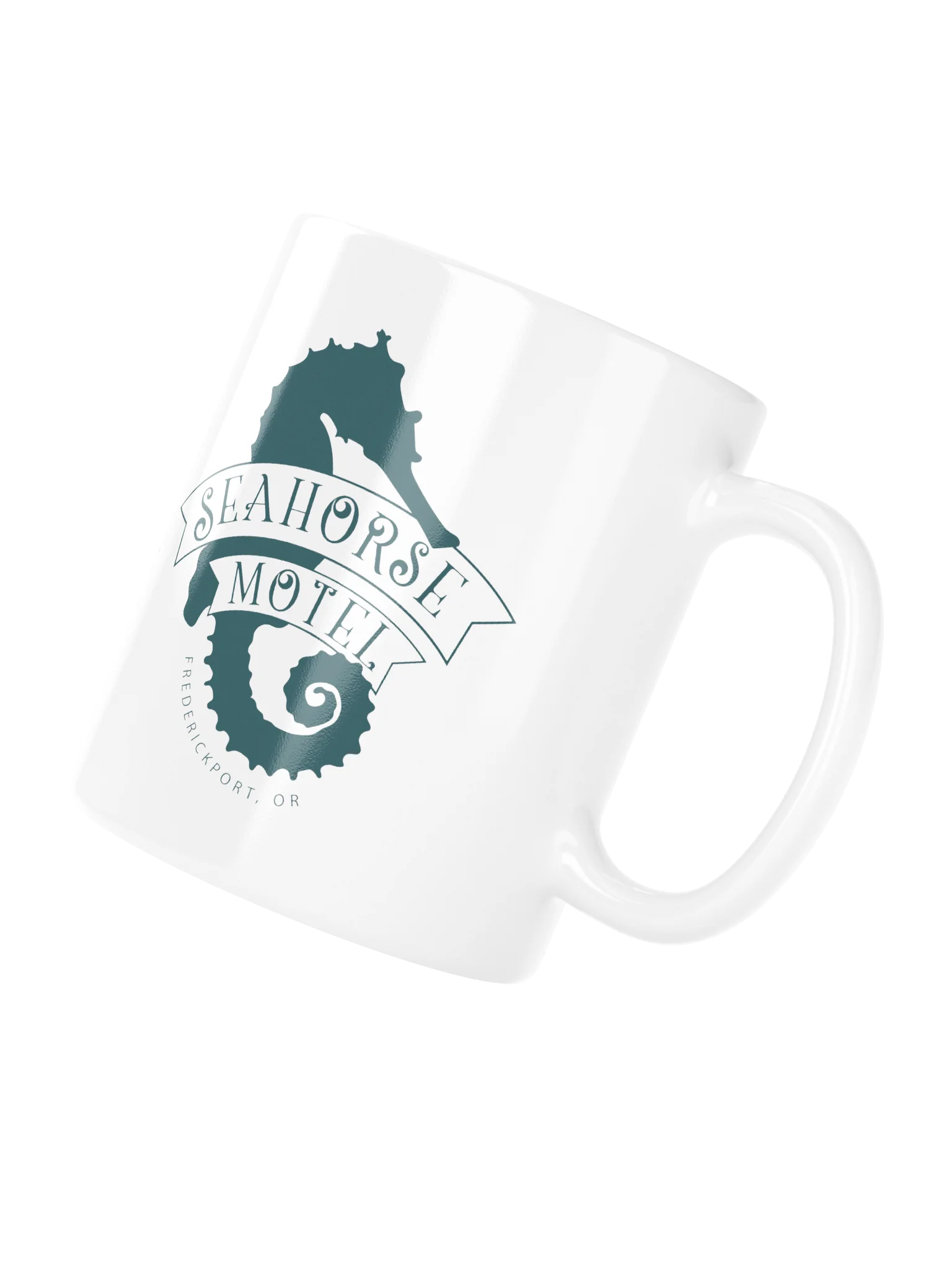 Seahorse Motel Teal Coffee Mug product image (11)