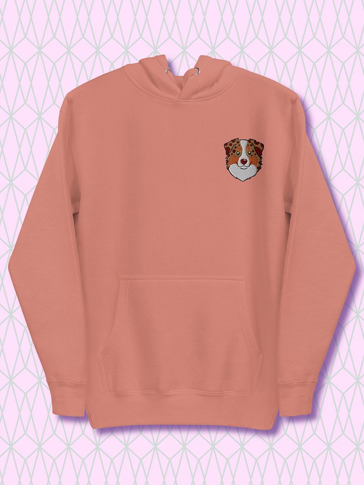 Cheerful Australia Shepherd Embroidered Unisex Hoodie product image (1)