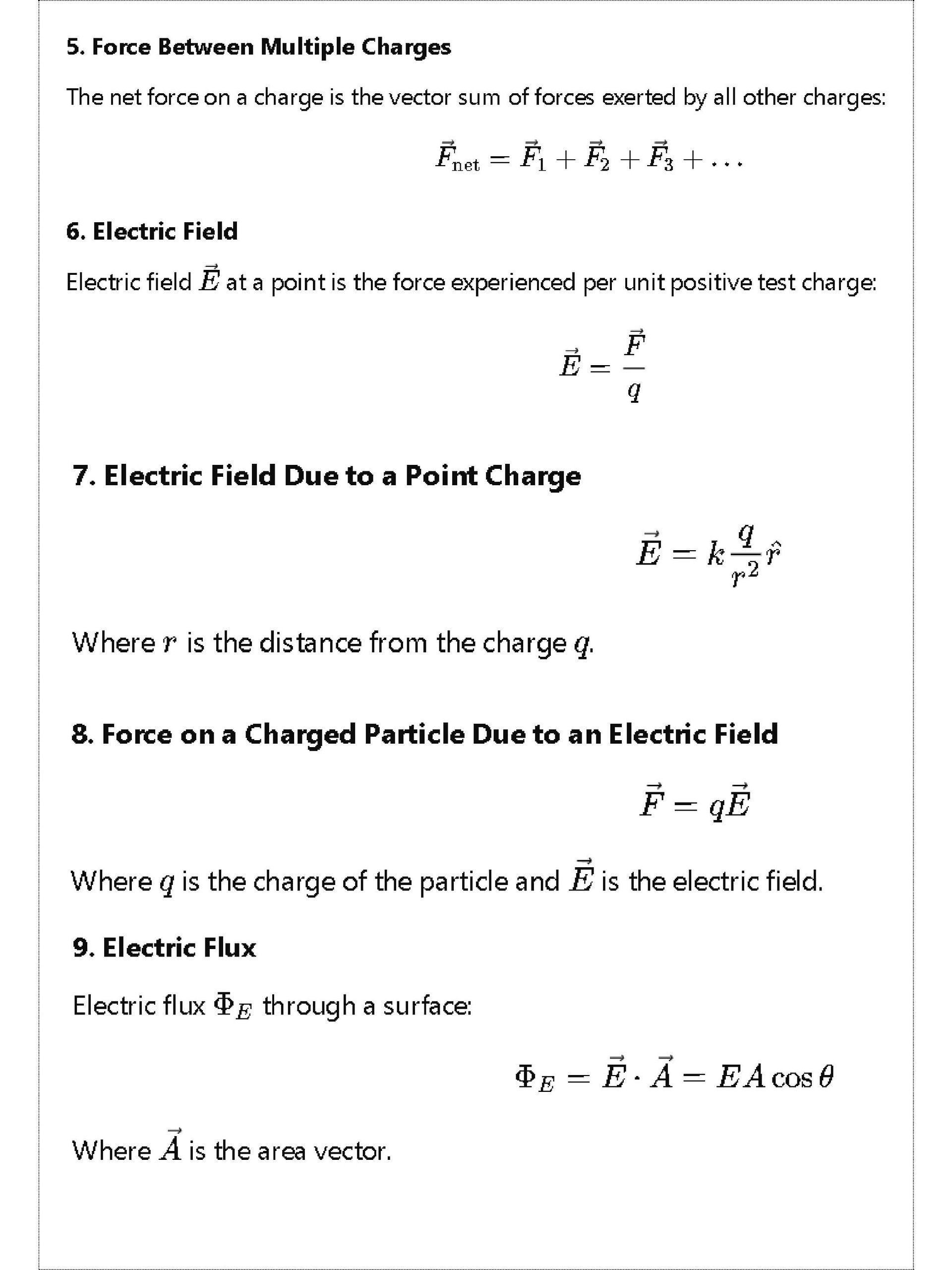 Class 12 Physics Formula Sheet product image (3)