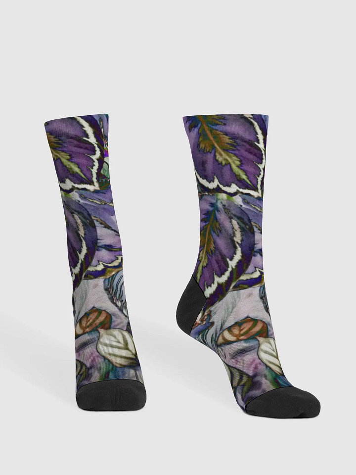 Purple Leaves Socks product image (2)