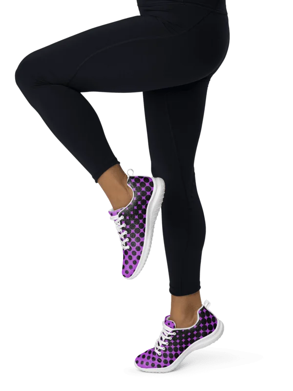 Deep Purple Halftone Vortex Women's Sneakers product image (1)