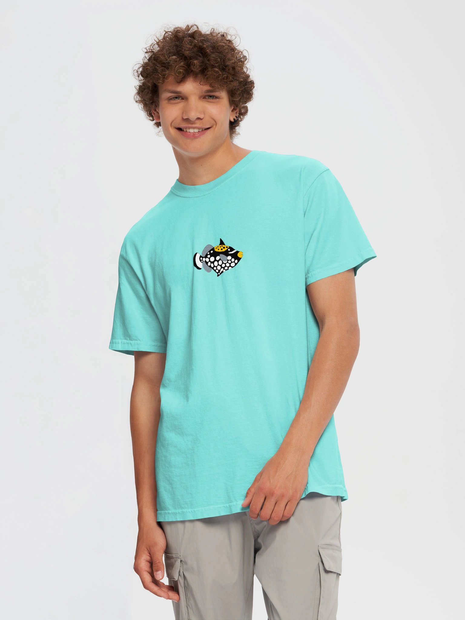 Clown Triggerfish Premium T-Shirt (Embroidered) for Reef and Marine Aquarium Lovers product image (6)