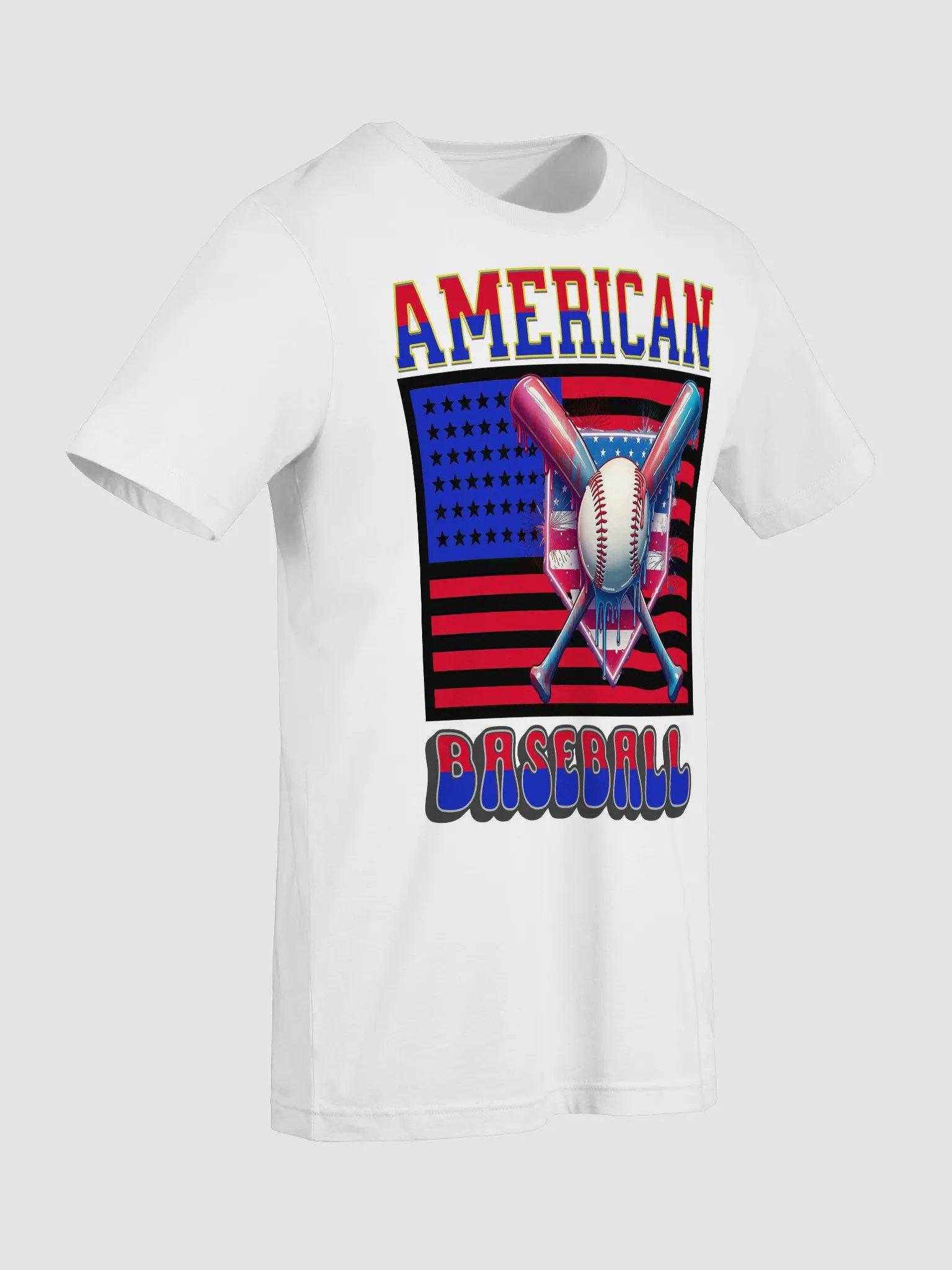 American Baseball Flag T-Shirt product image (3)