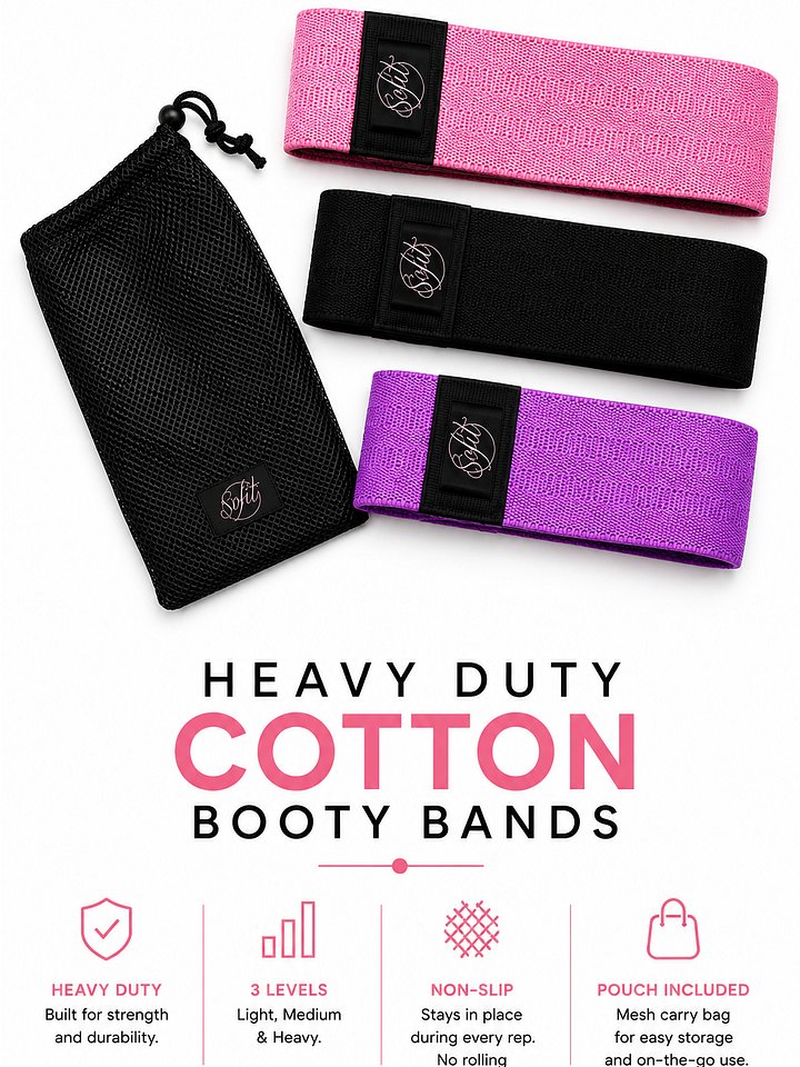 Cotton Glute Band Set (3) product image (1)