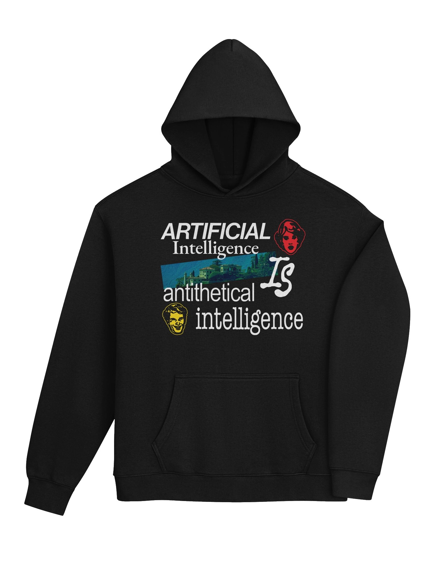 ANTITHETICAL INTELLIGENCE BLACK HOODIE product image (5)