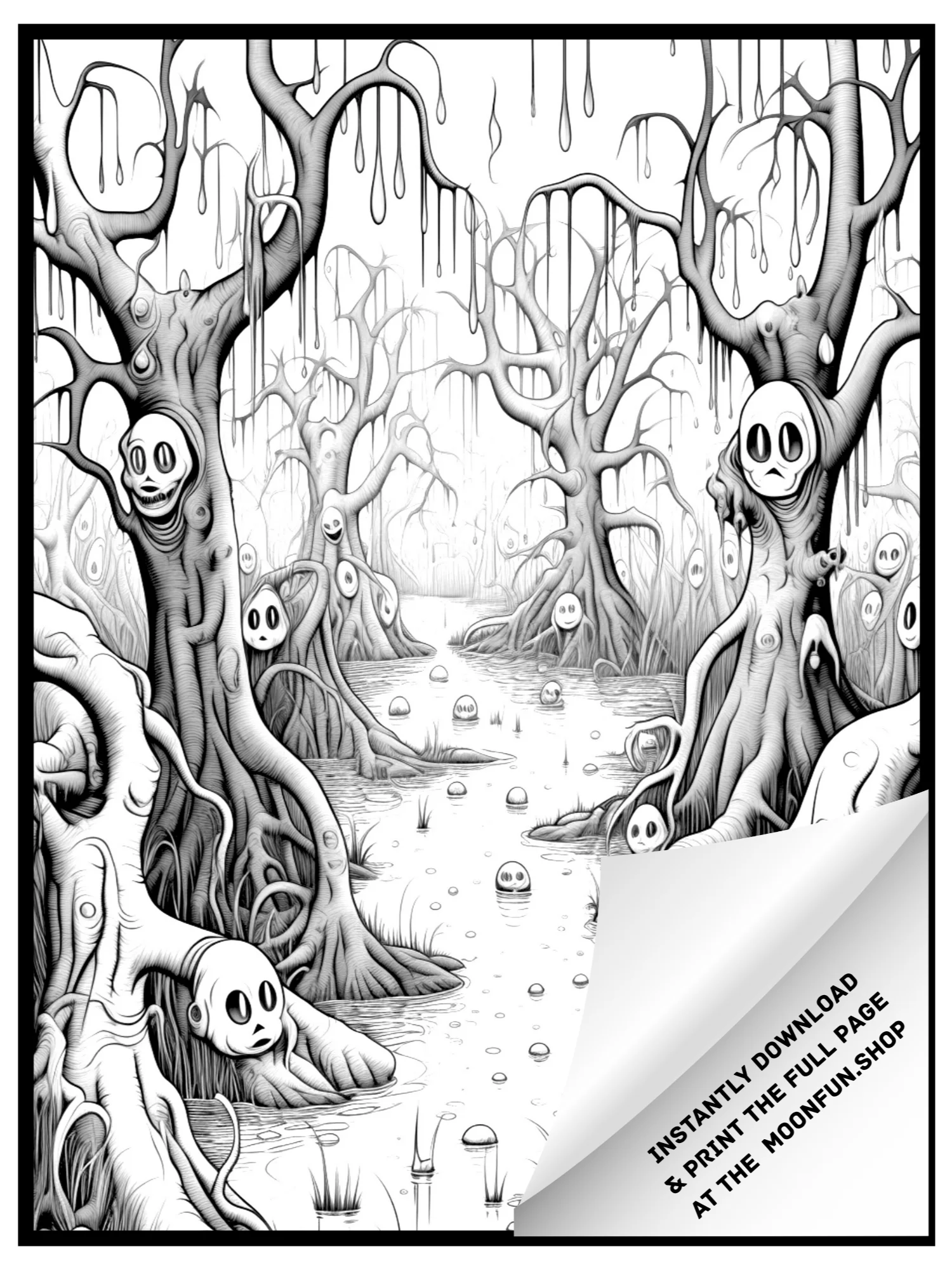 🧹 125 Wickedly Fun Halloween Coloring Pages for Teens product image (8)