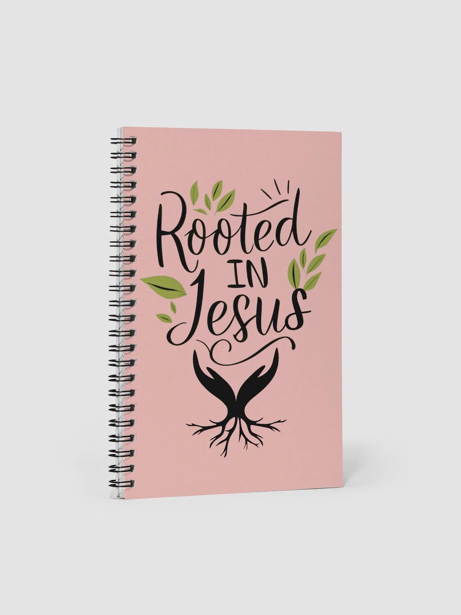 Rooted In Jesus Spiral Notebook product image (1)