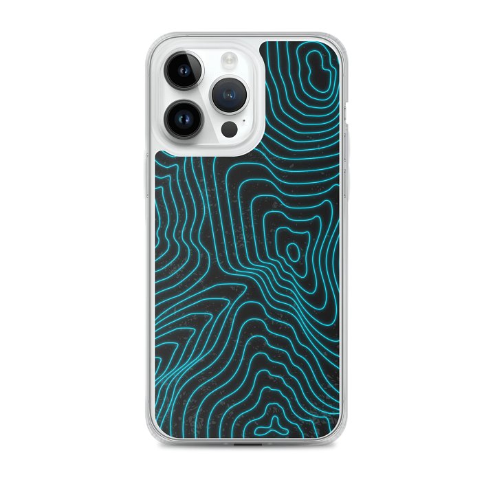 Neon Topographic iPhone Case product image (2)