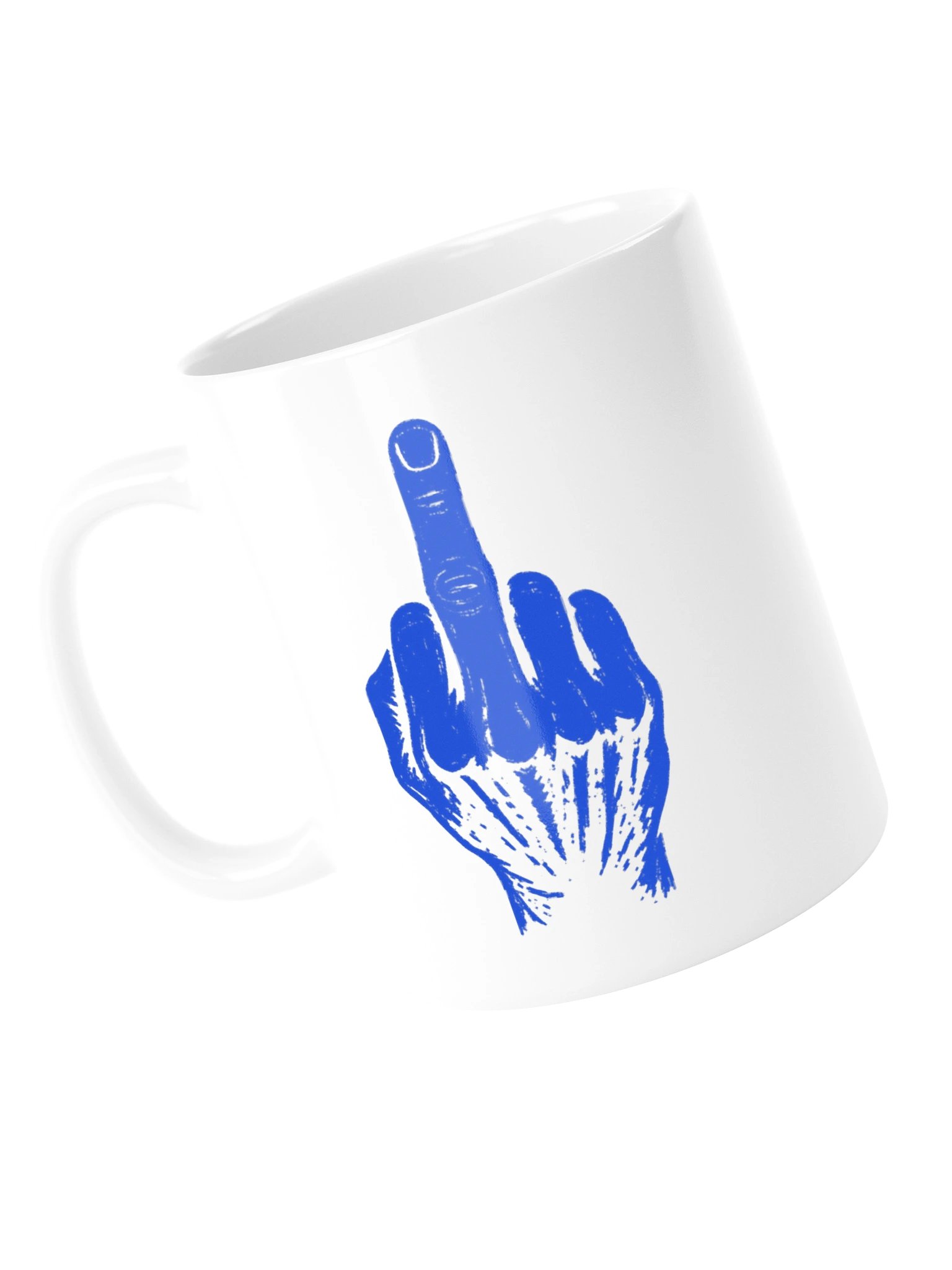 No ShopCo Middle Finger White Mug - Royal Artwork product image (5)