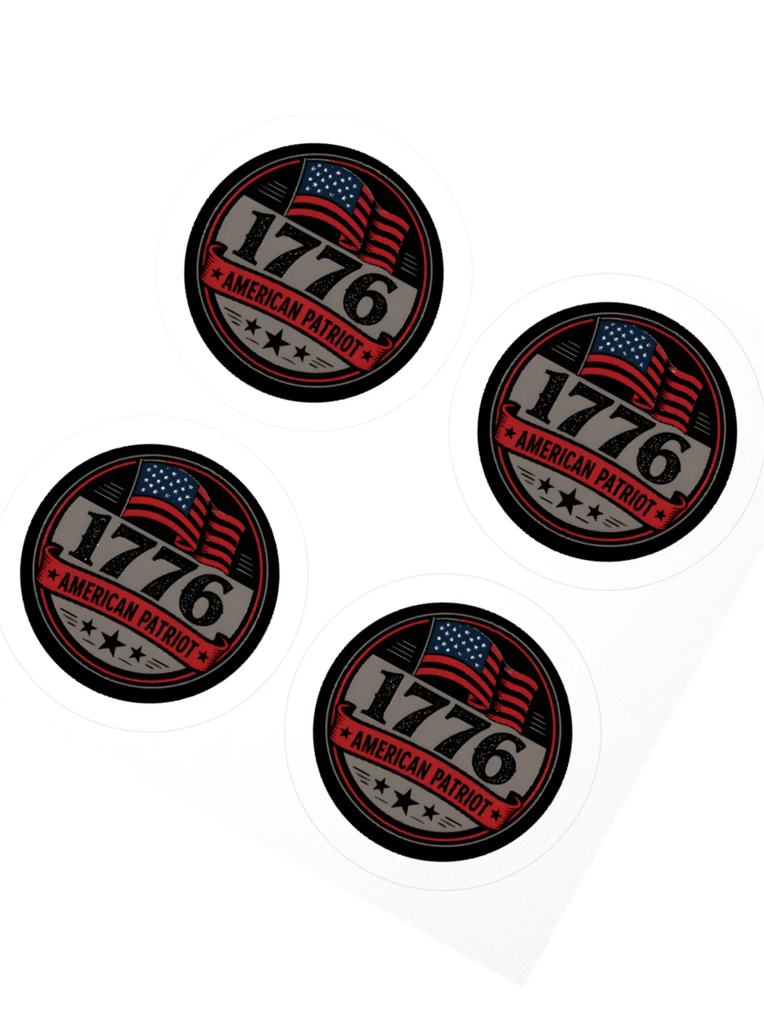 Black 1776 American Patriot Stickers product image (2)