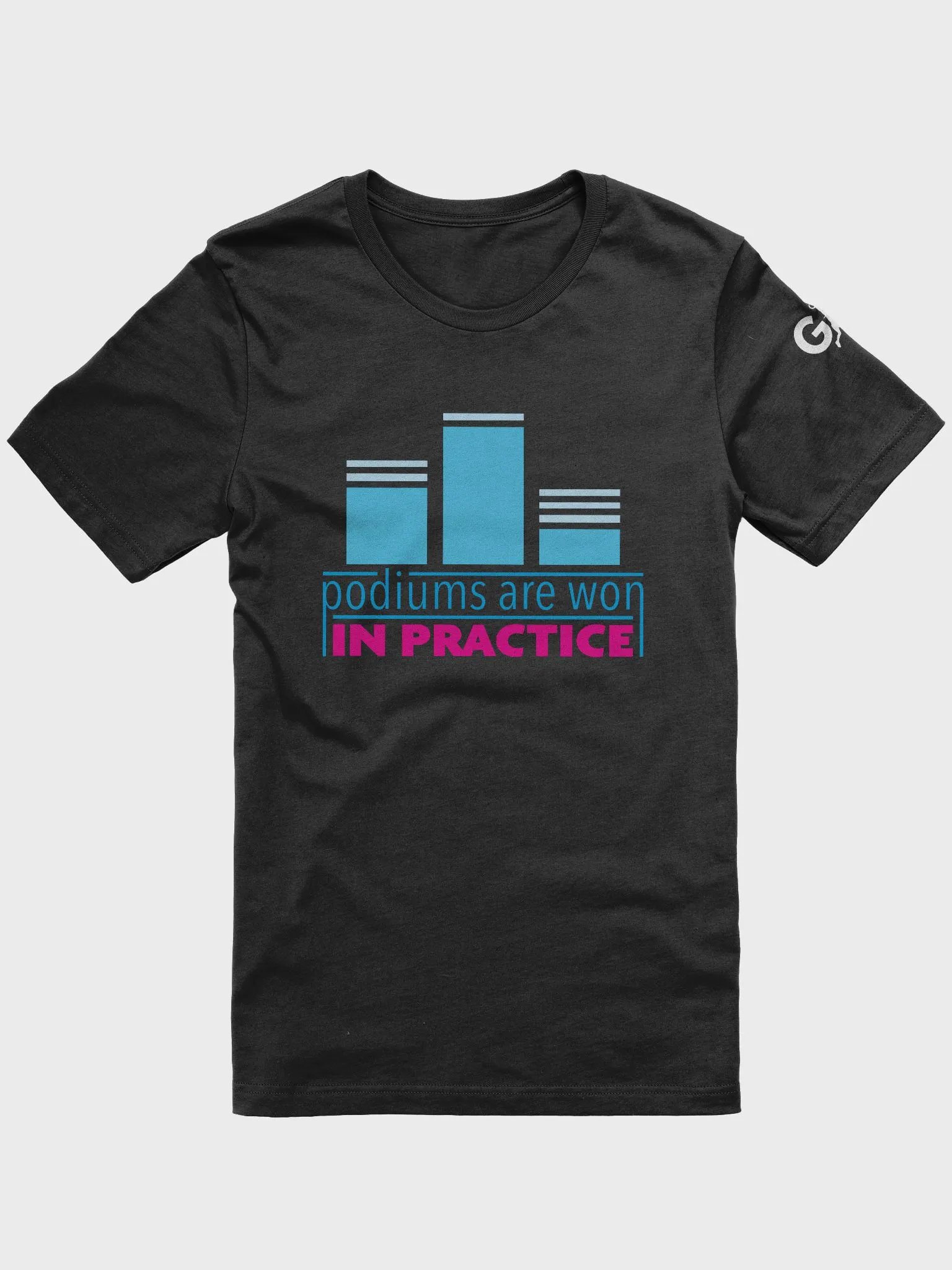 Podiums Are Won In Practice Tee: Blue & Pink product image (1)