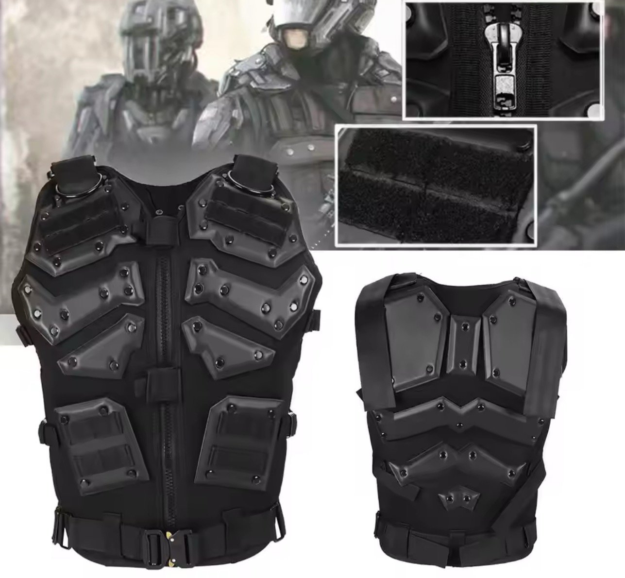 Batman tactical vest body armor protection equipment,gear moto motorcycle gear product image (5)