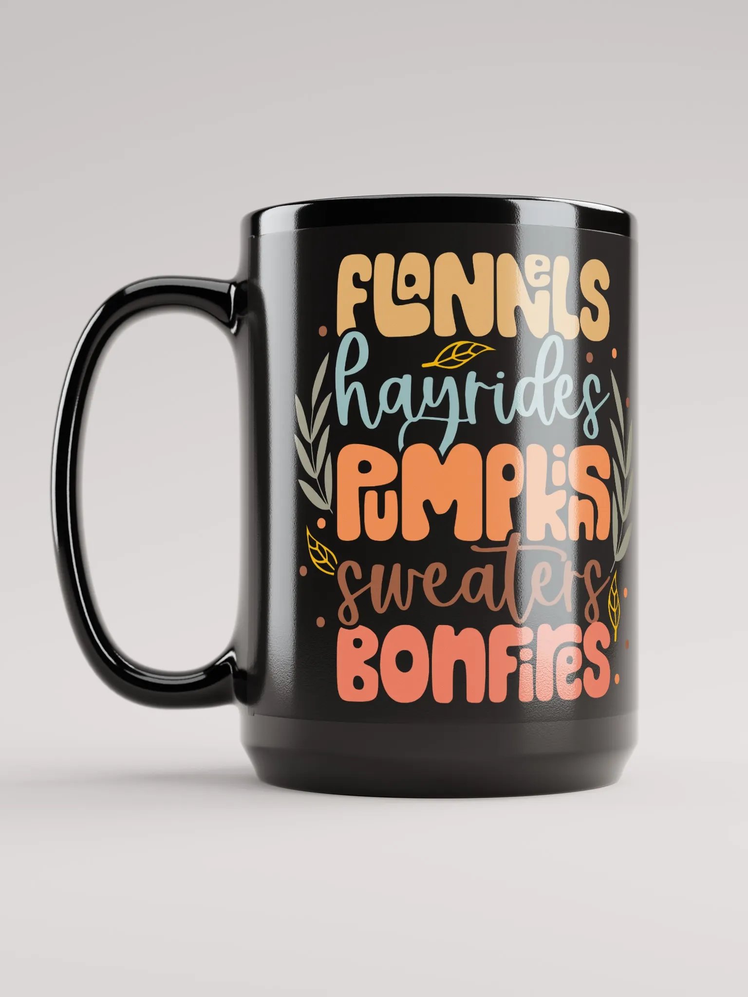 Flannels * Hayrides * Pumpkins * Sweaters * Bonfires-Mug product image (6)