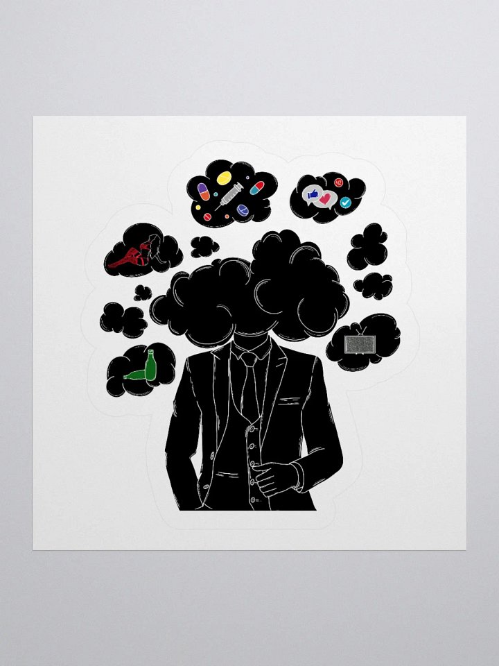 Head in the clouds Kiss Cut Stickers product image (1)