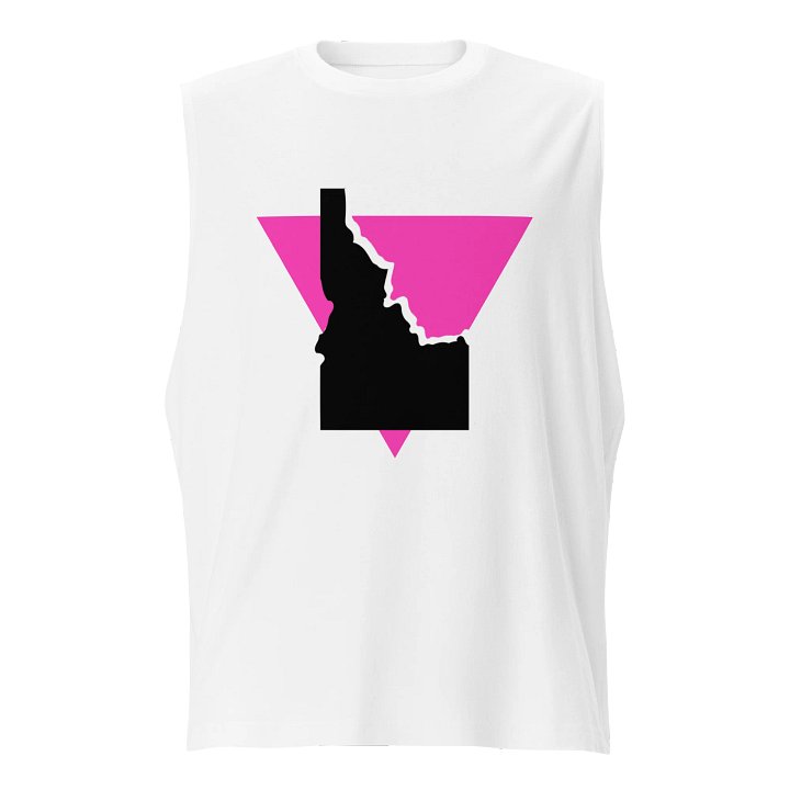"PINK TRIANGLE" light masc muscle tank product image (1)