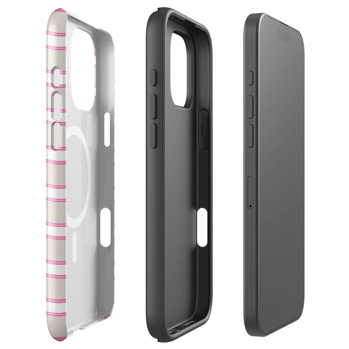 HAMPTONS PINK STRIPES MagSafe® Tough iPhone® Case product image (2)