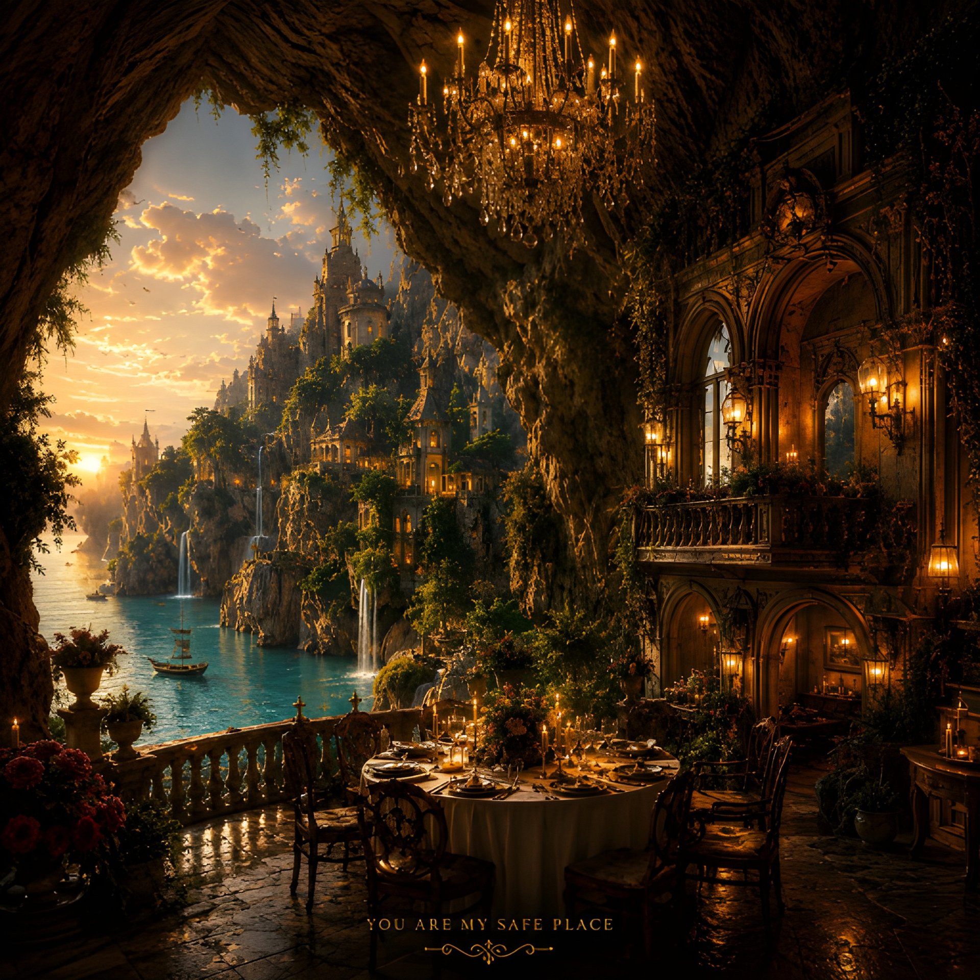 You Are My Safe Place Romantic Fantasy Castle Wall Art Printable | Digital Download Poster product image (2)