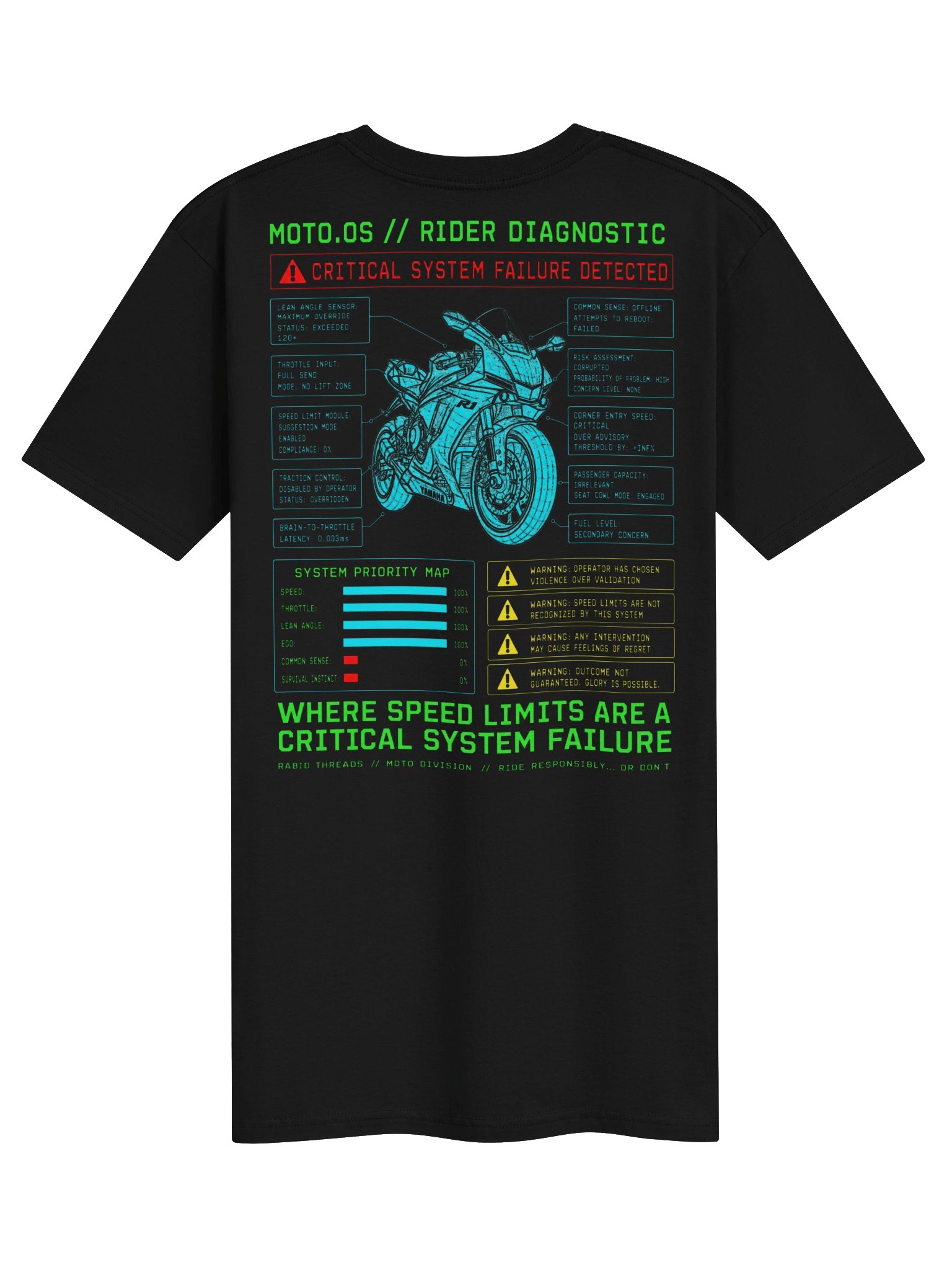 MOTO.OS // SYSTEM DIAGNOSTIC — Critical System Failure Heavyweight Tee product image (4)