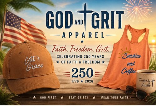 🎉 100+ ORDERS AND COUNTING! 🎉

We are celebrating a huge milestone at God & Grit Apparel — we’ve officially reached over 100 ...