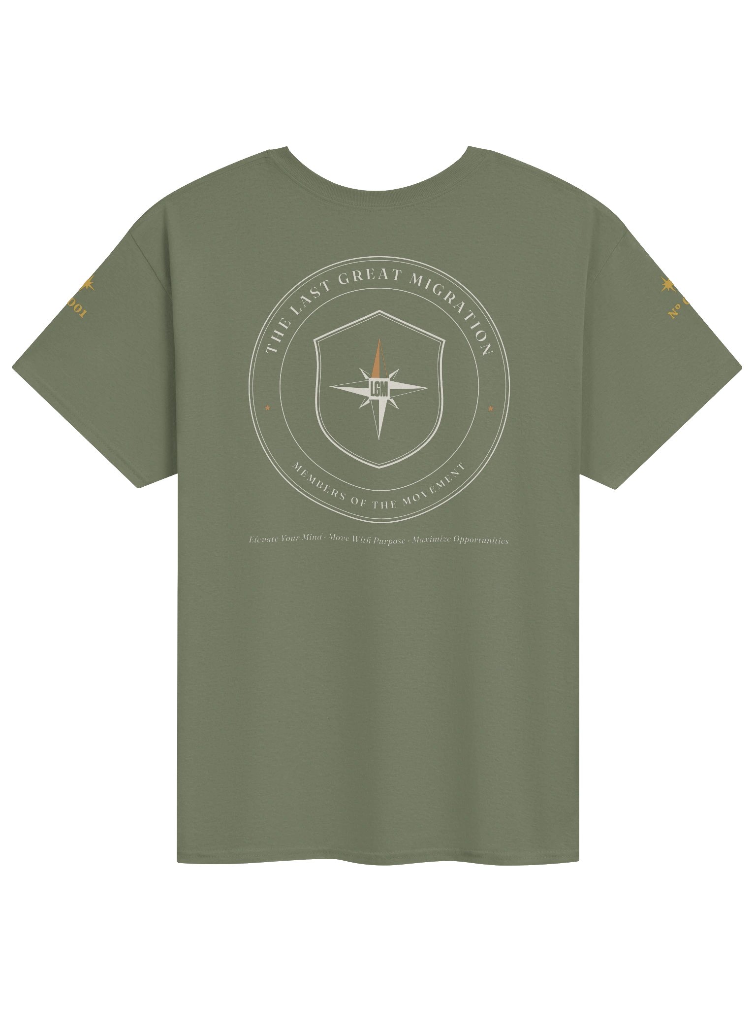 The Signature Tee in Olive Drab, Ivory Lettering product image (1)