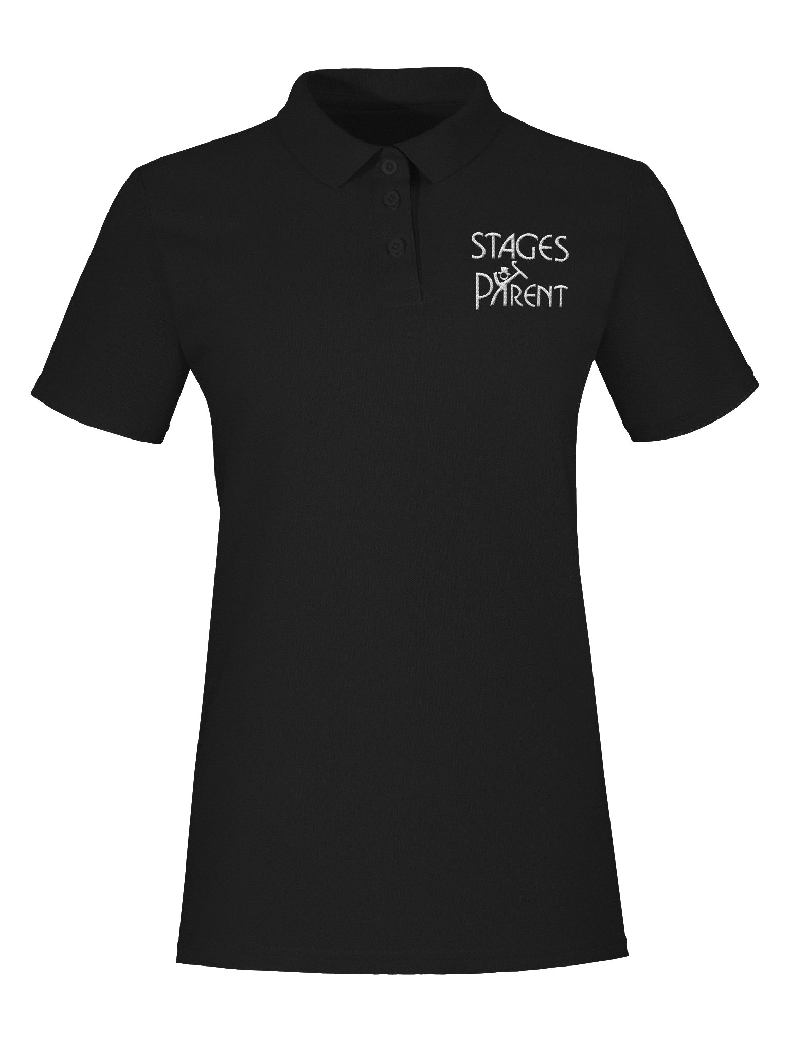 Feminine Polo - Dark with White Embroidered "Stages Parent" product image (7)