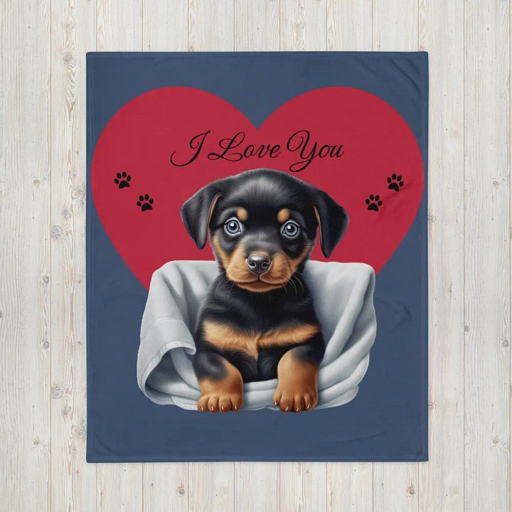 Rottweiler Puppy Love Blanket product image (2)