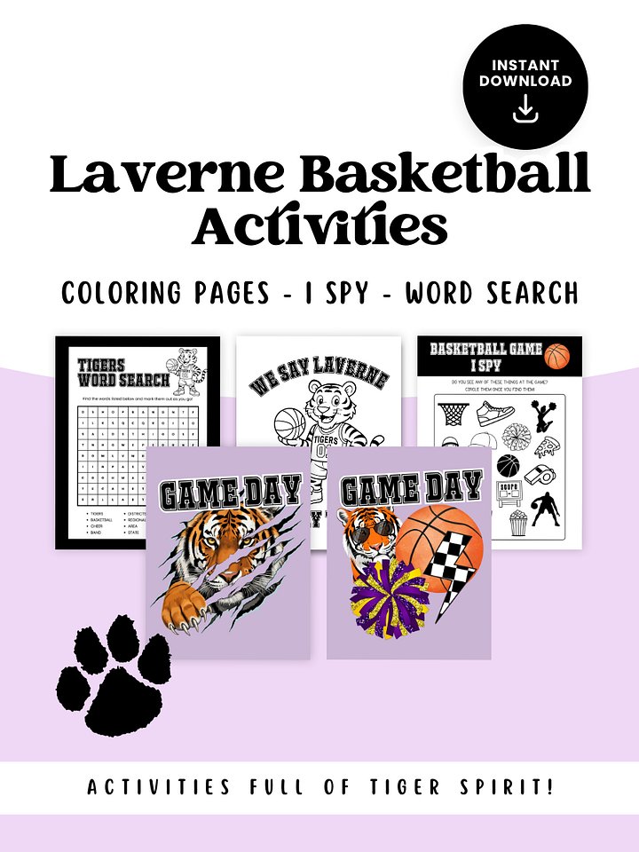 Laverne Basketball Activity Pack product image (1)