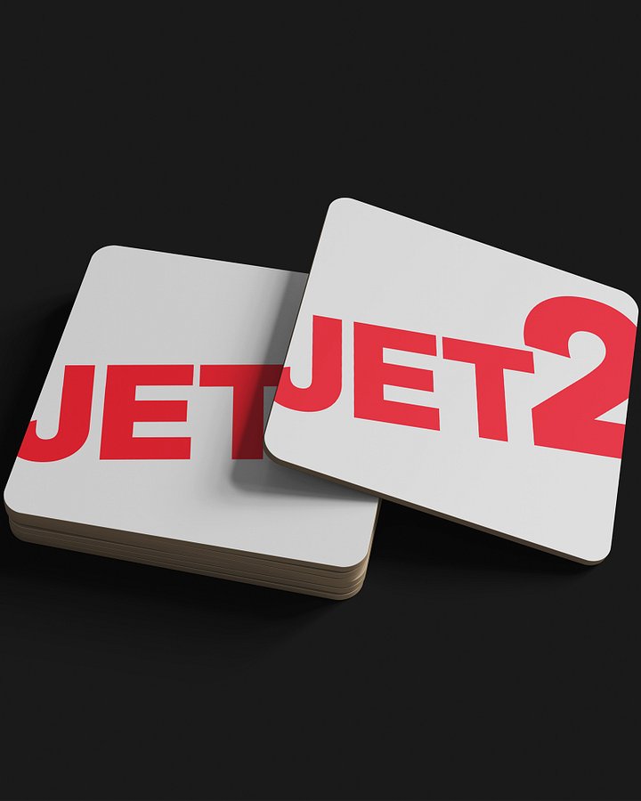 flght JET2 GREY EMOJI Coaster product image (1)