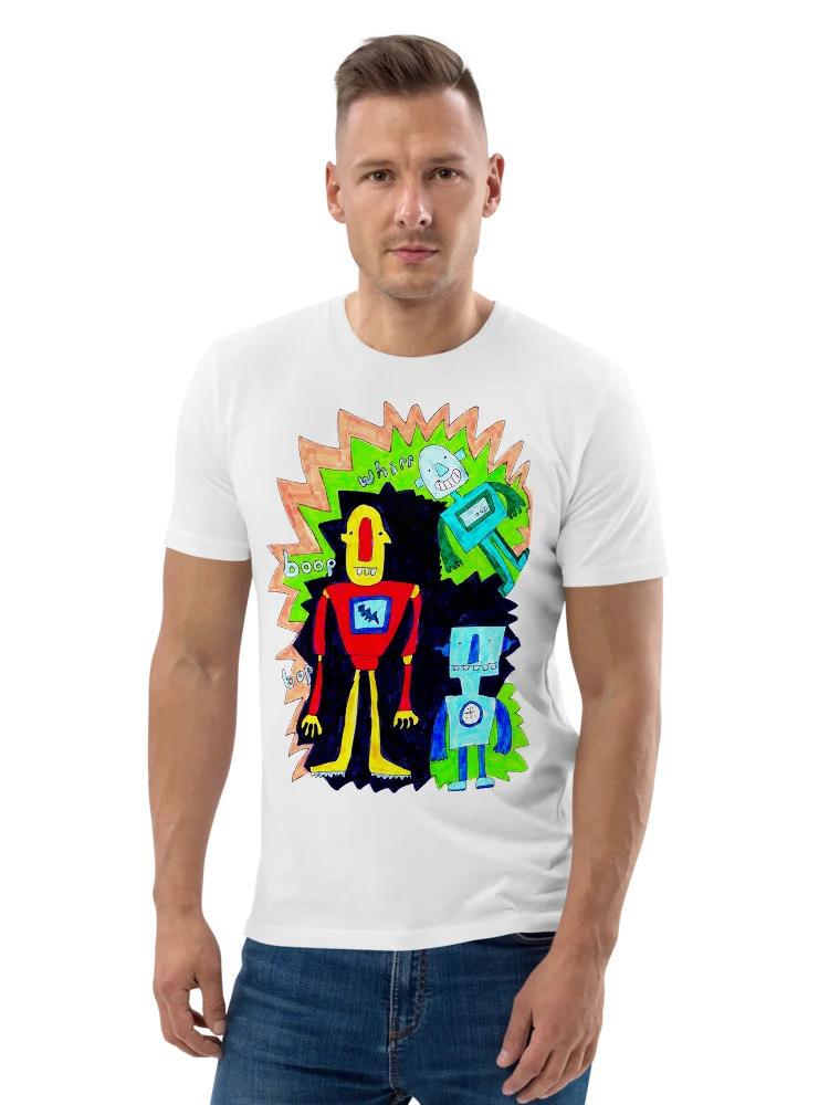 Whimsical Robot Trio Unisex T-Shirt product image (28)
