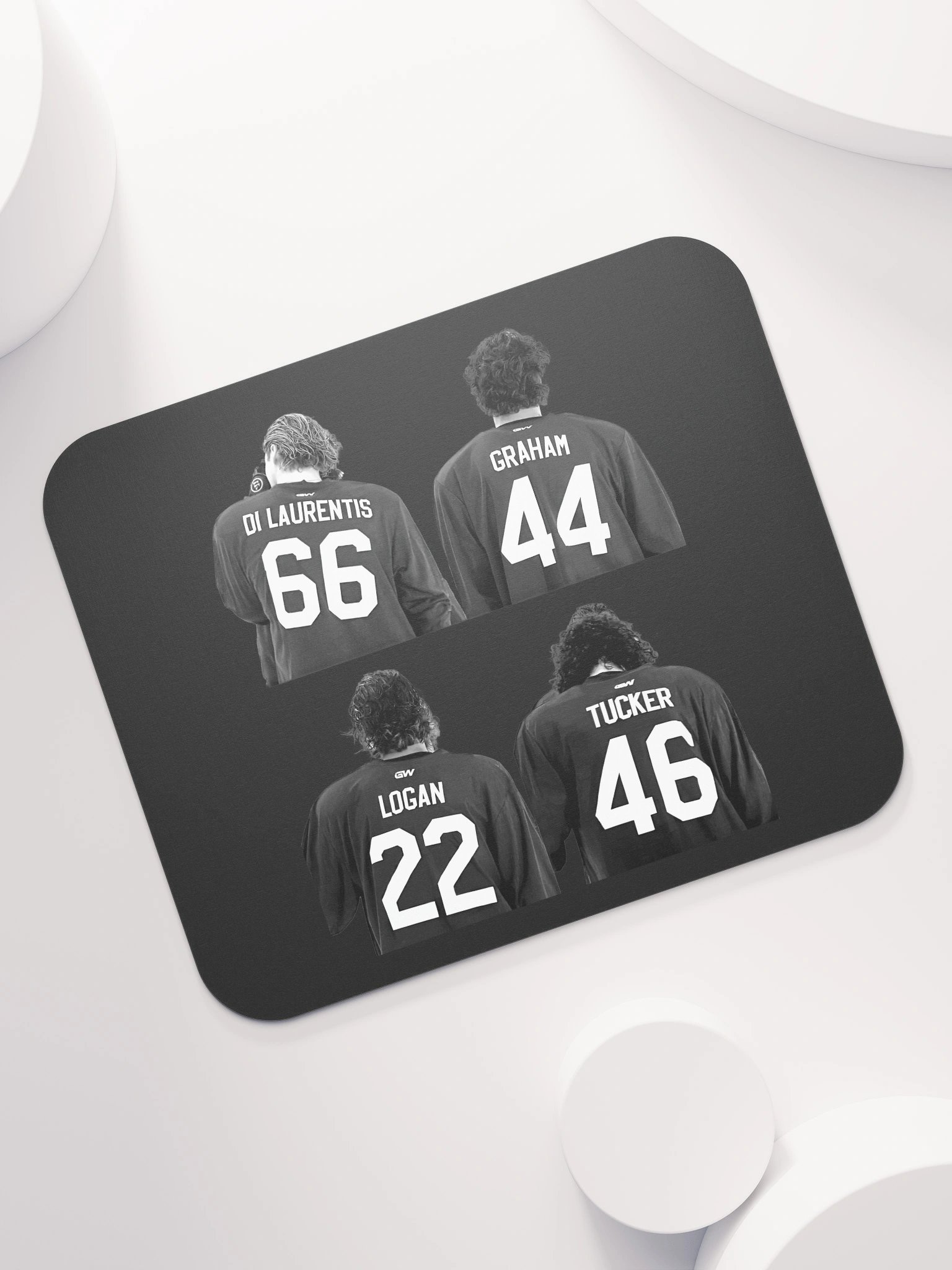 Off Campus B&W Jersey Mouse Pad product image (7)