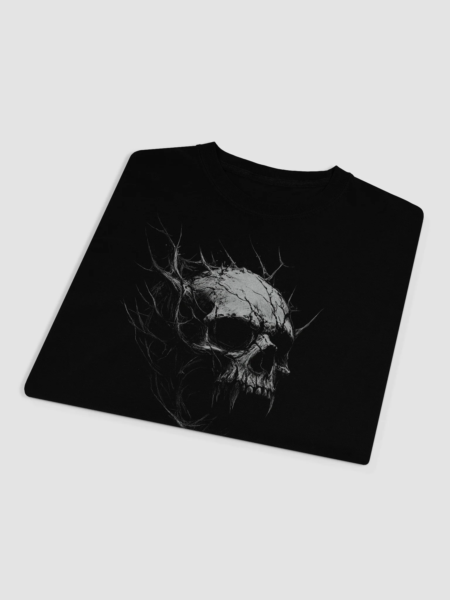 Smoke Skull Black Long Sleeve Shirt product image (3)