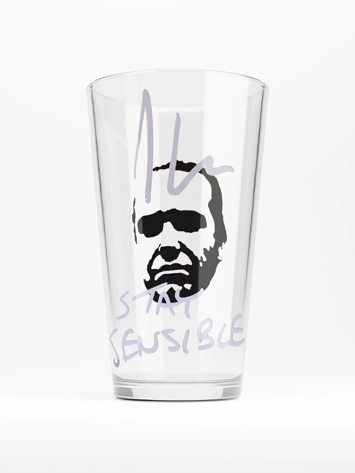 Jon Hare Stay Sensible Shaker Pint Glass product image (1)