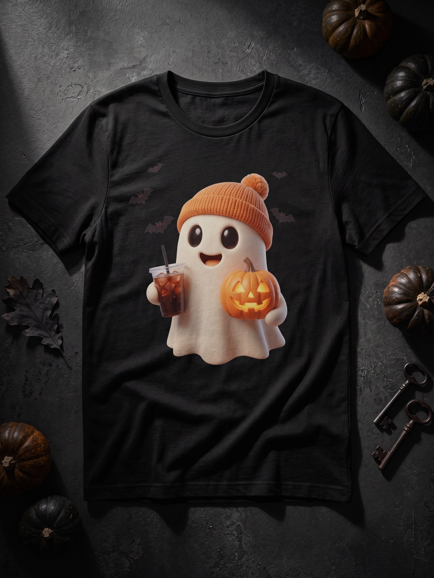 Cute Ghost T-Shirt | Halloween Iced Coffee & Pumpkin Tee product image (13)